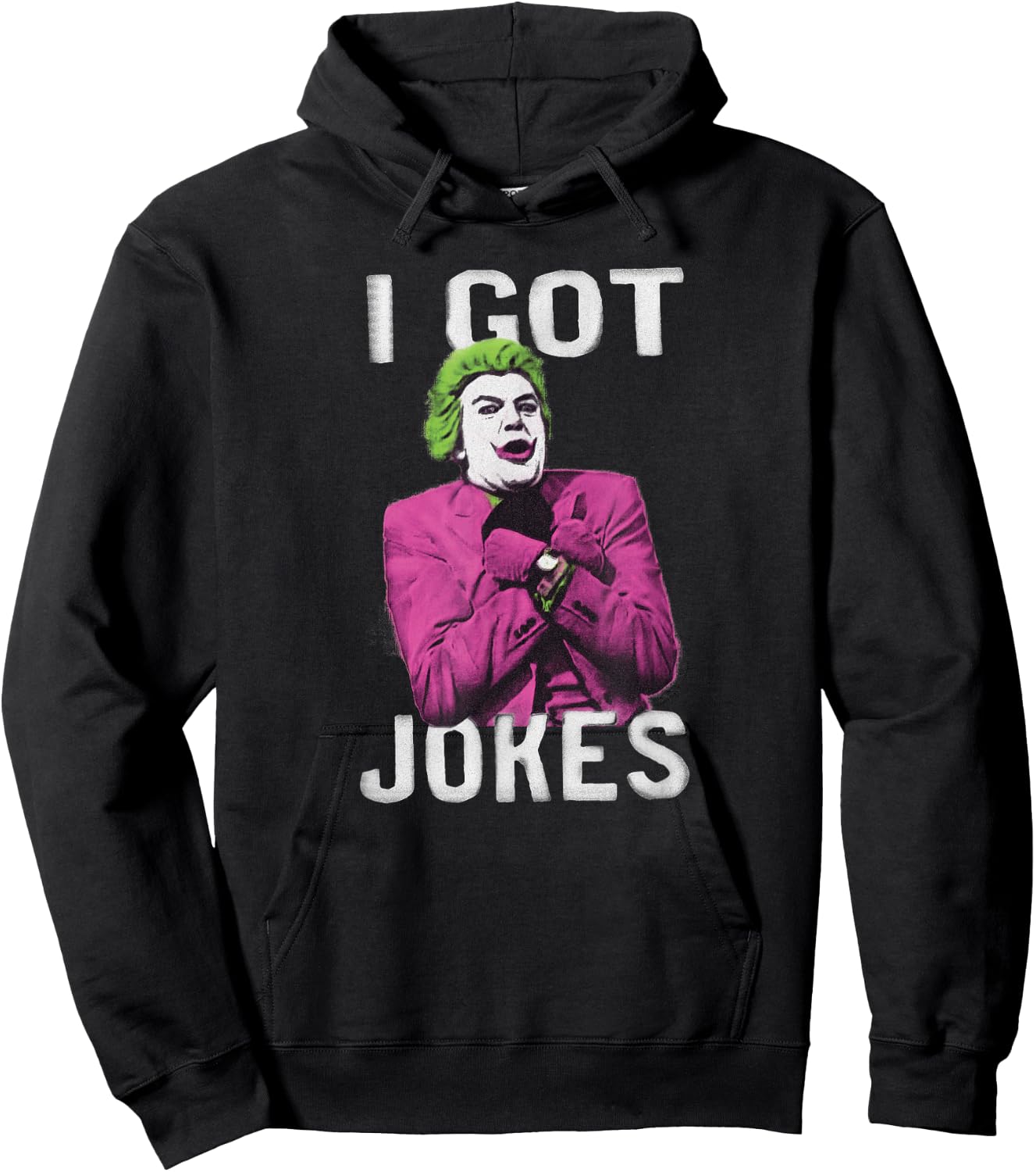 Batman Classic TV Series The Joker Got Jokes Hoodie - Hoodie | Black