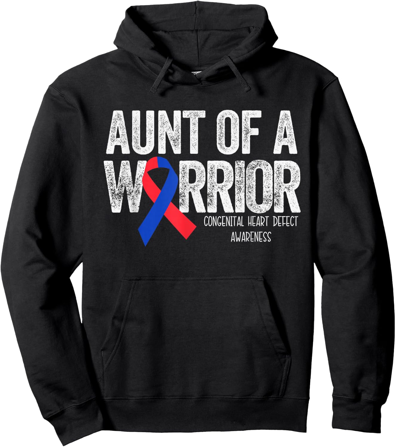 Aunt of a Warrior T Shirt CHD Congenital Heart Defect Hoodie - Hoodie | Black