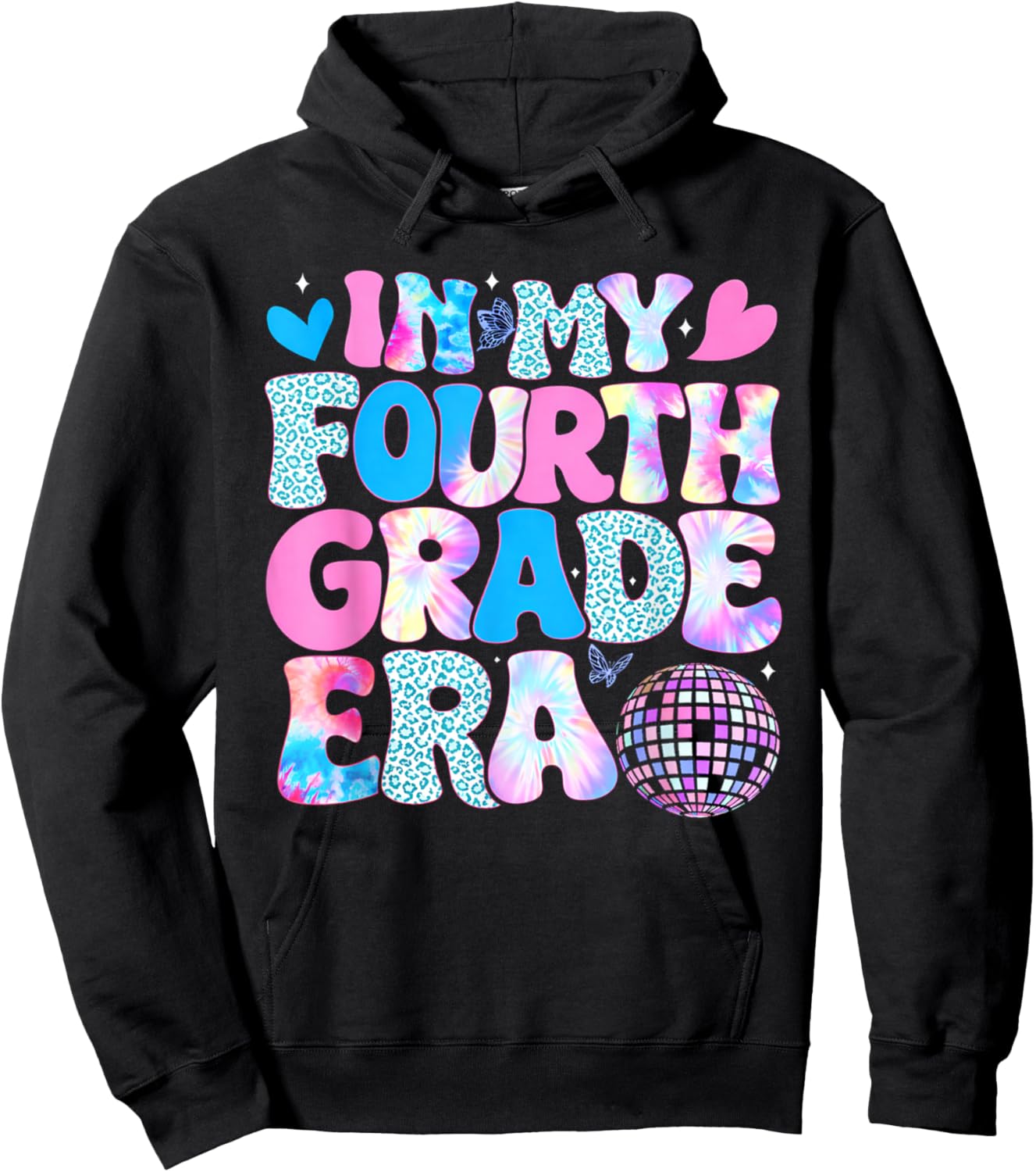 in My Fourth Grade Era 4th Grade Teacher Student Boy Girl Hoodie - Hoodie | Black