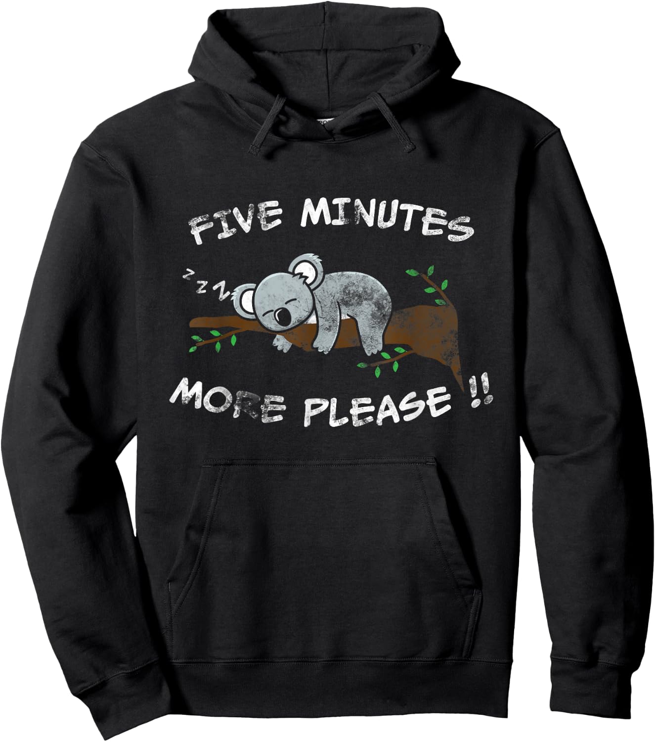 Slow Koala Bear Hanging Sleeping In A Tree Hoodie - Hoodie | Black
