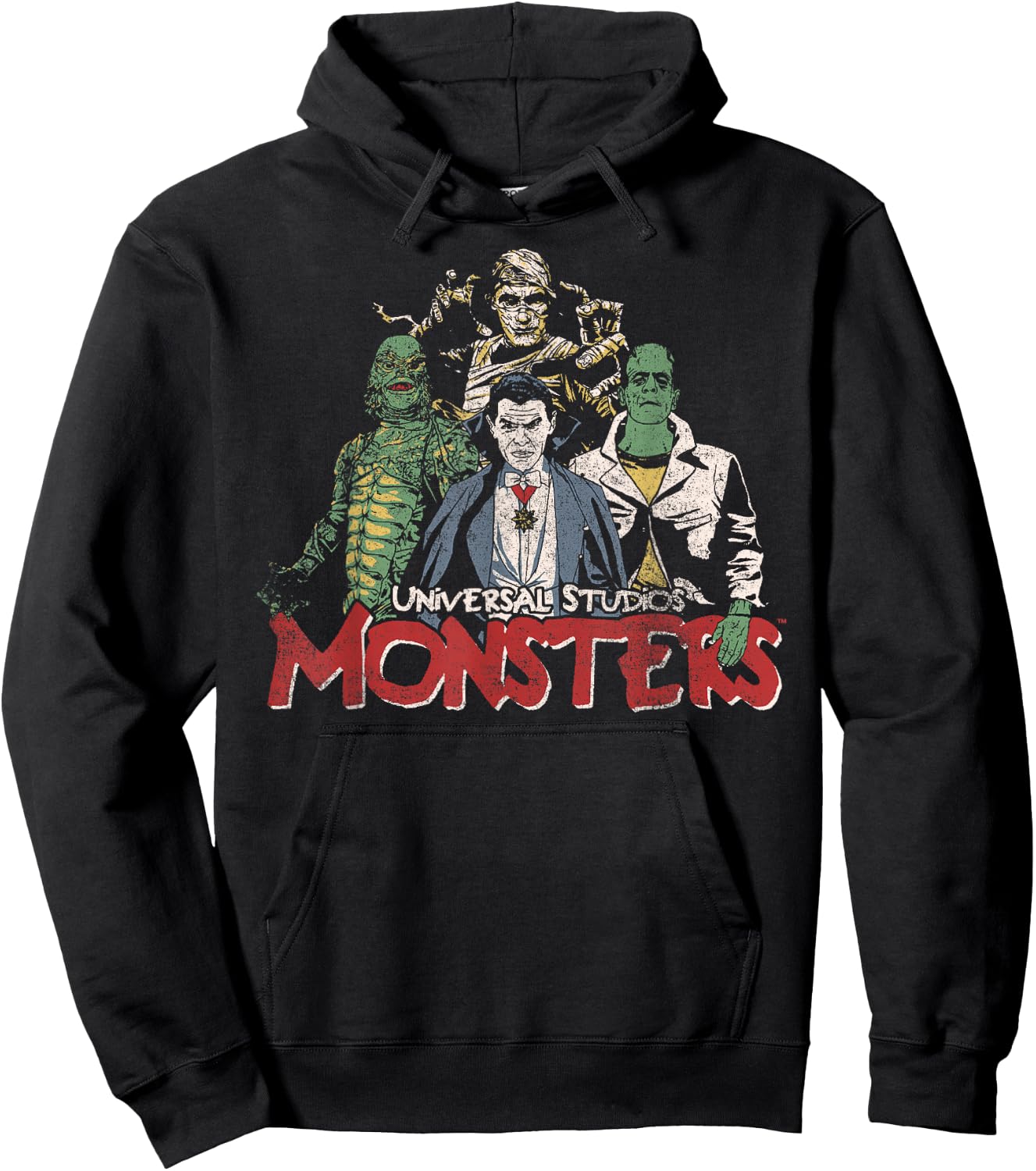 Universal Monsters Vintage Group Shot Hoodie - Hoodie | Black