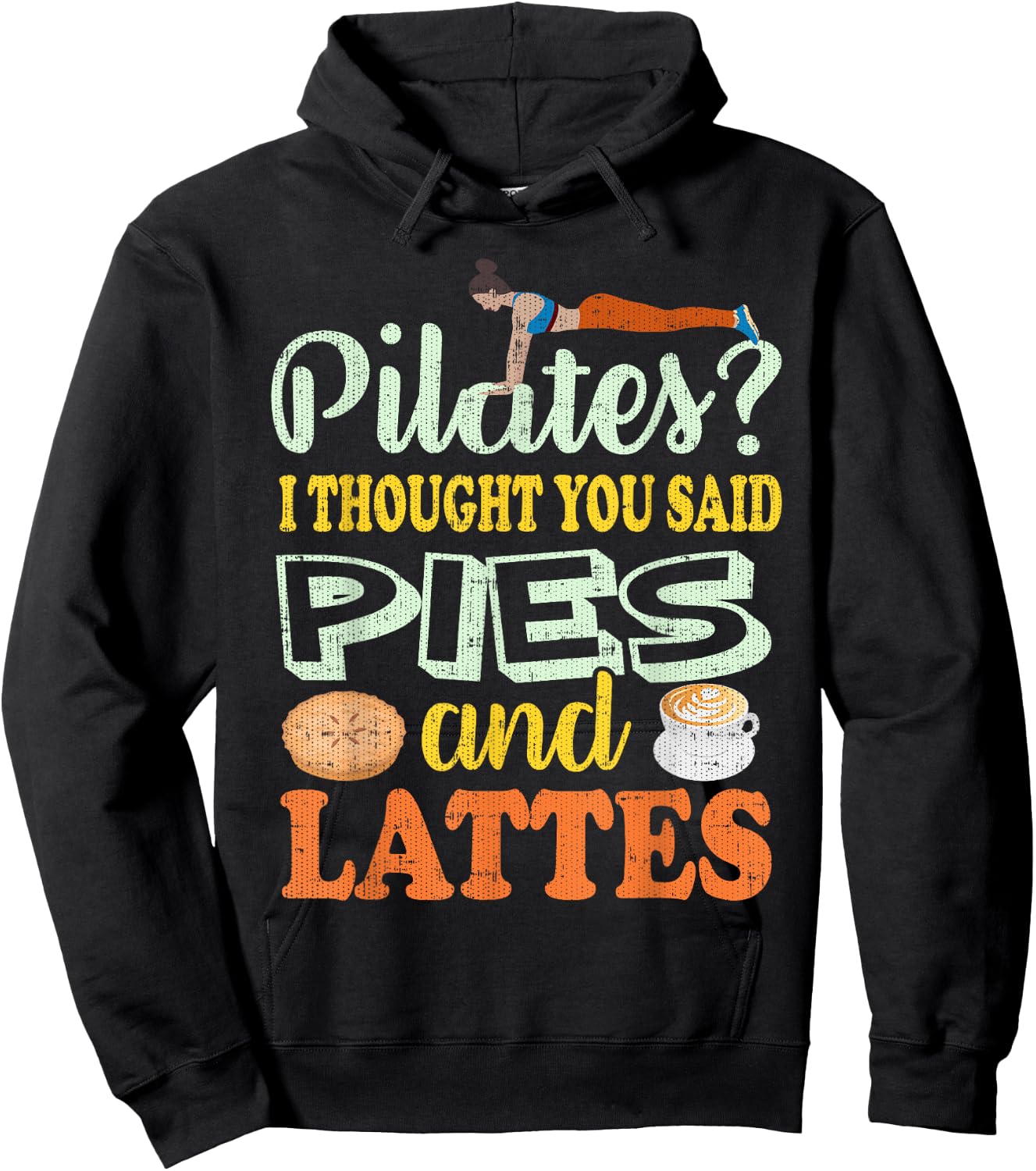 Funny Pilates Shirts- Funny T Shirts Exercise Hoodie - Hoodie | Black