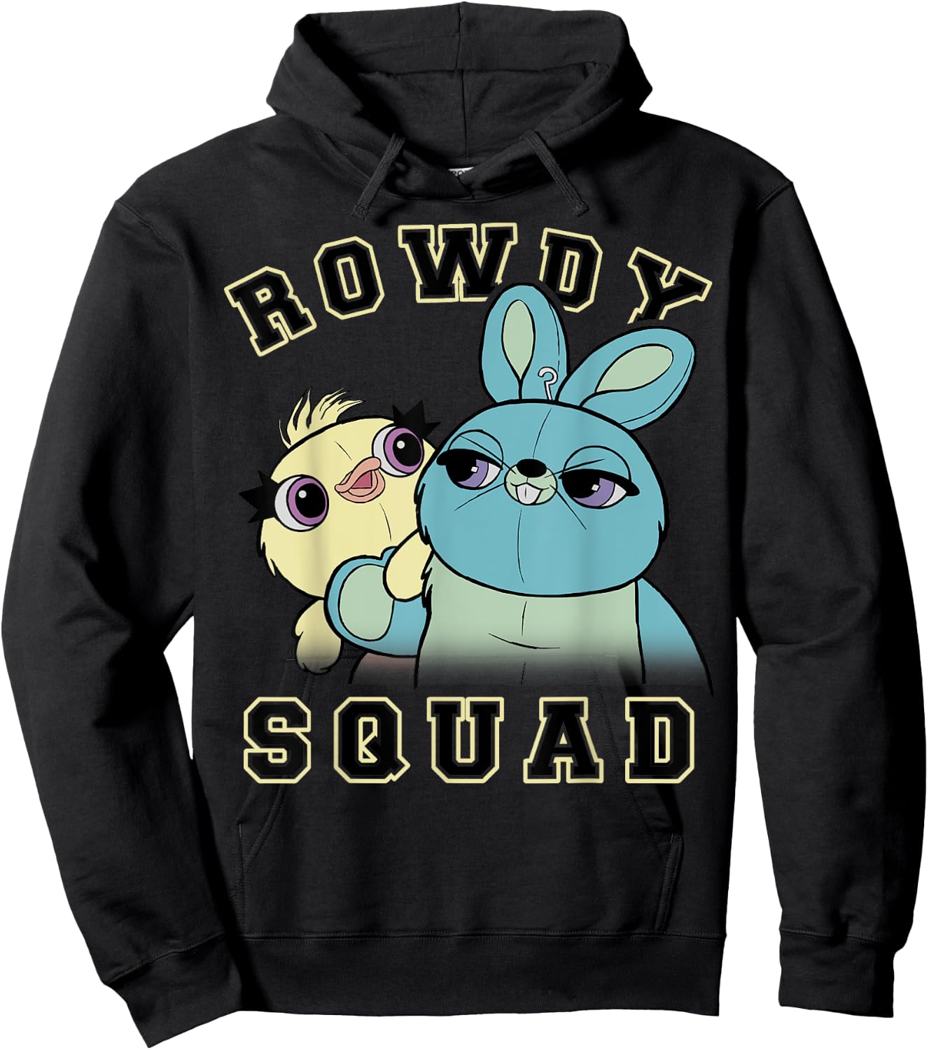 Disney Pixar Toy Story 4 Ducky & Bunny Rowdy Squad Friends Hoodie - Hoodie | Black