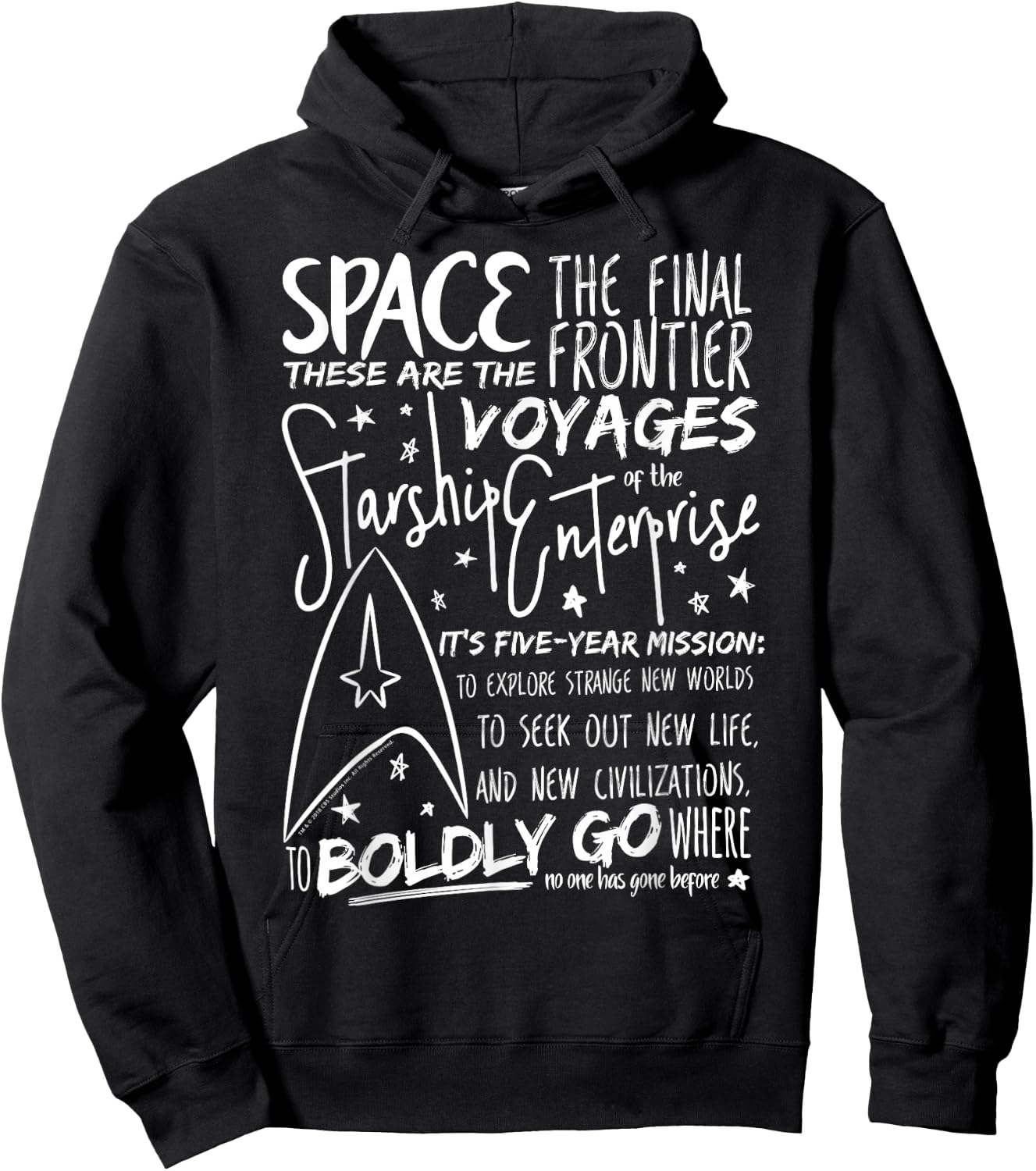 Star Trek Original Series Handwritten Speech Graphic Hoodie - Hoodie | Black