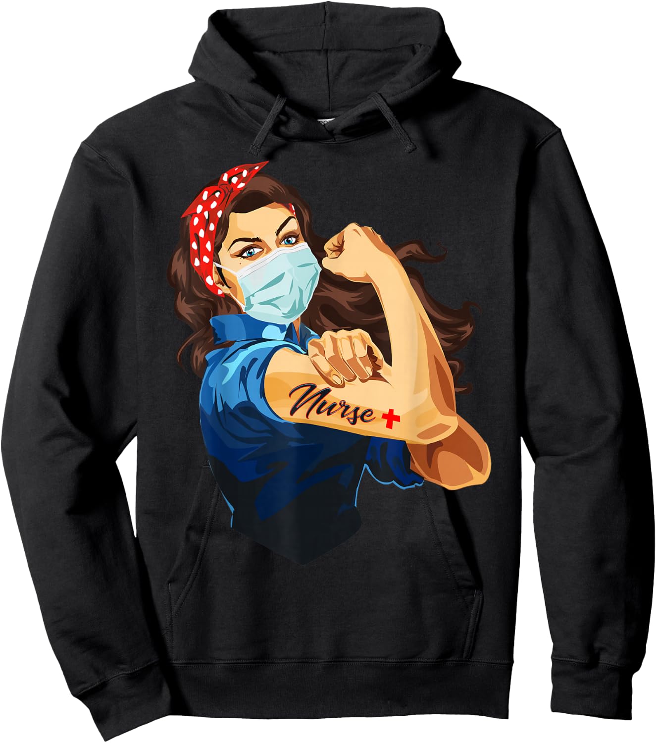 Rosie The Riveter - Woman Nurse Hoodie - Hoodie | Black