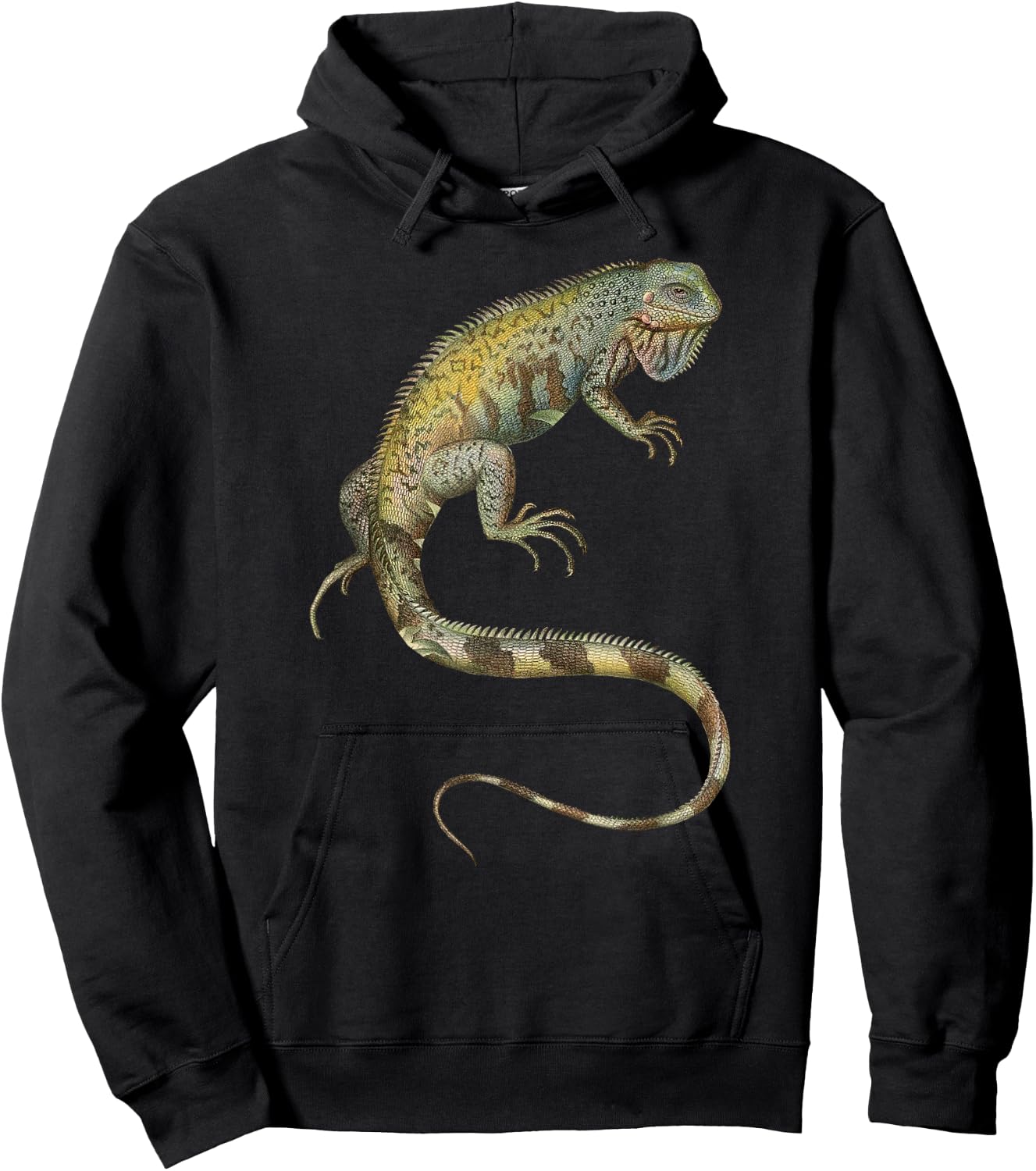 Iguana Tropical Lizard Hoodie - Hoodie | Black