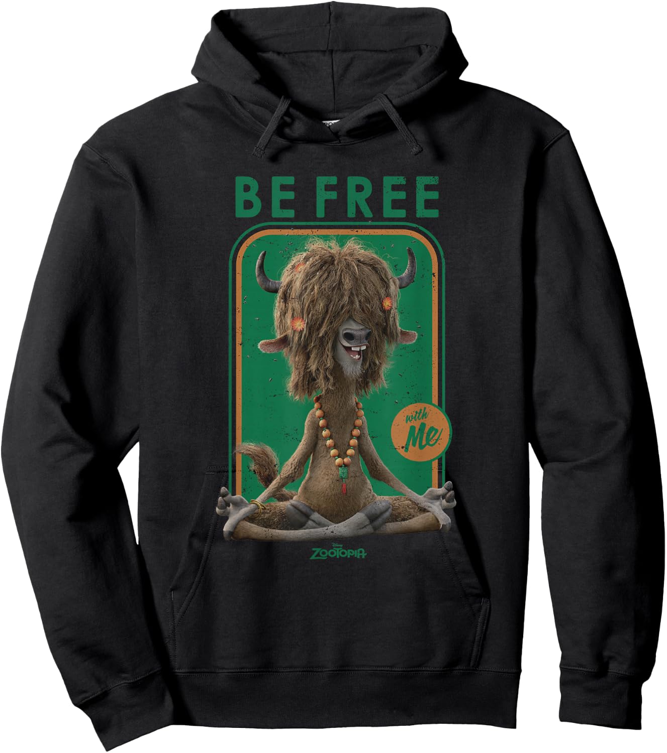 Disney Zootopia Yax the Yak Be Free With Me Hoodie - Hoodie | Black