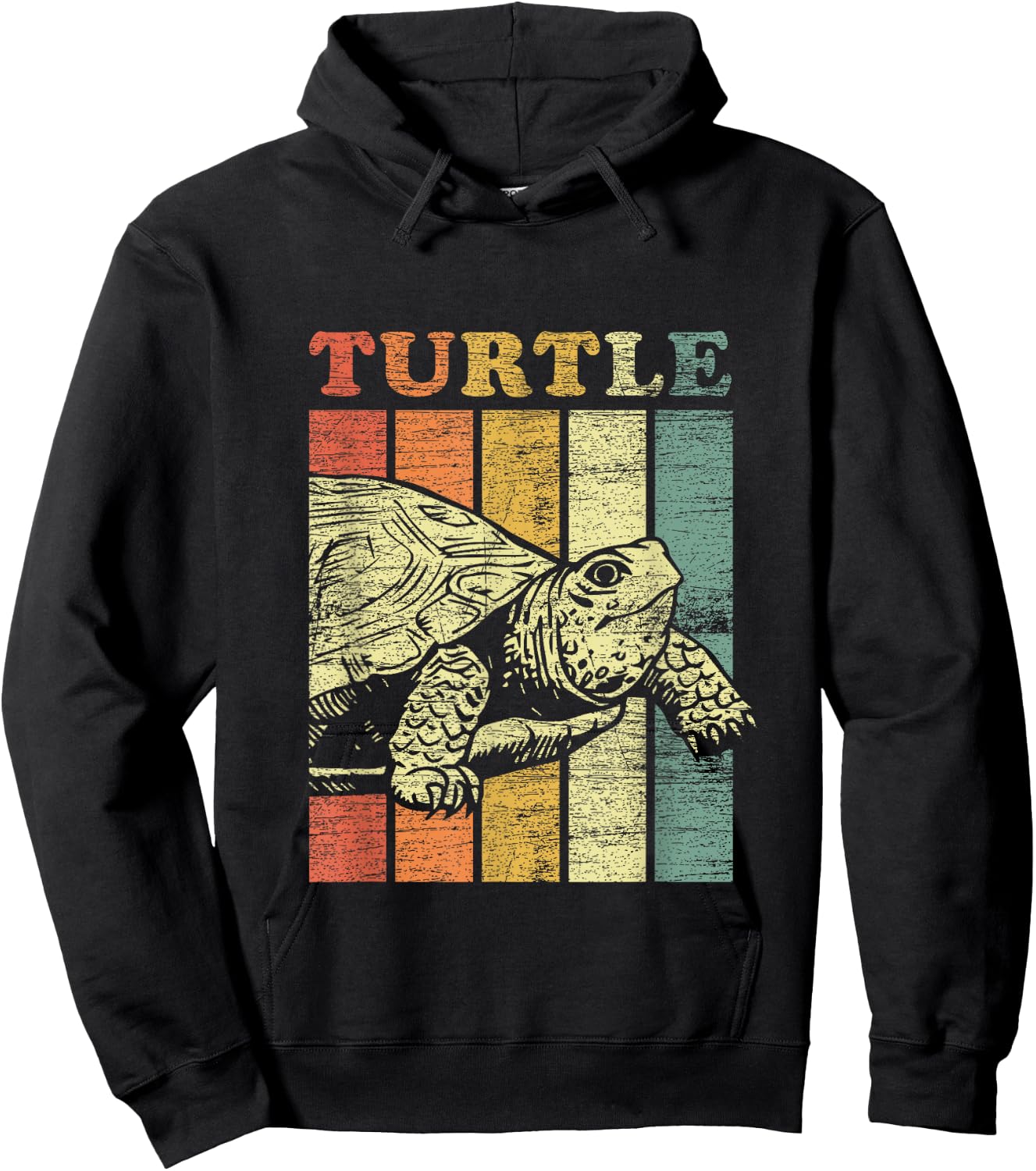 Retro Turtle Hoodie - Hoodie | Black