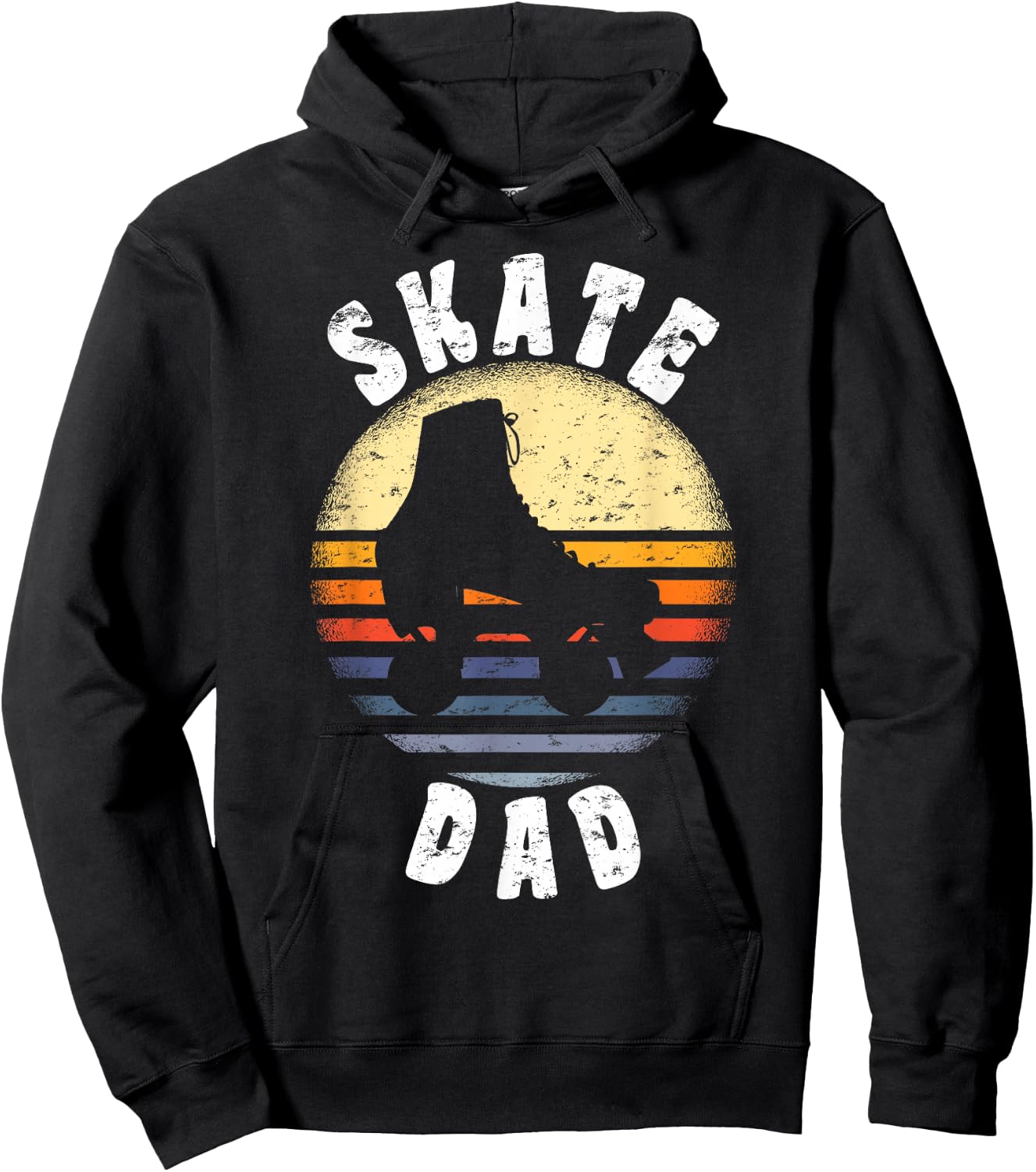 Roller Skate Dad Shirt Vintage Rollerskate Father Gift Hoodie - Hoodie | Black