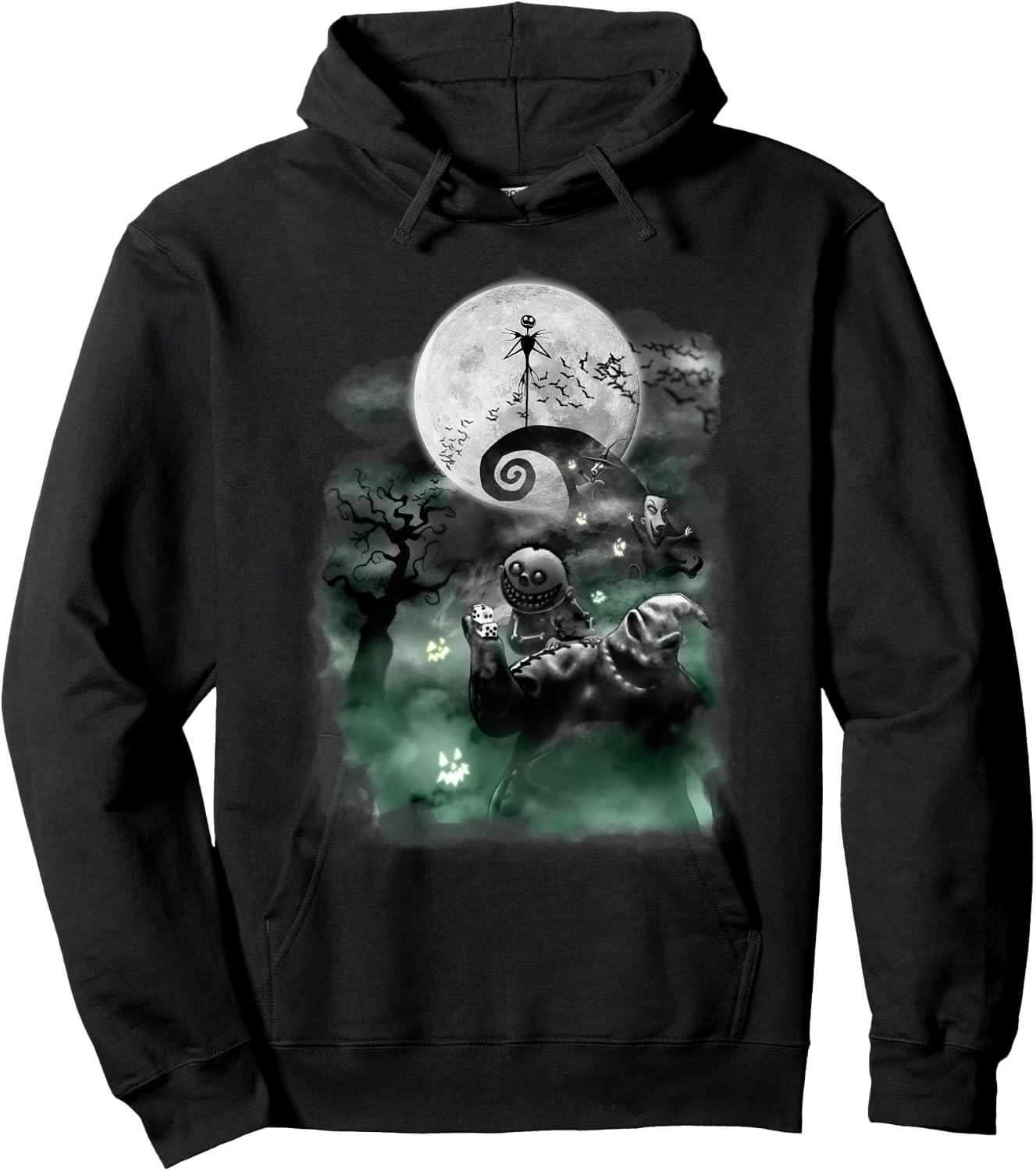 Disney - The Nightmare Before Christmas Haunted Scene Hoodie - Hoodie | Black
