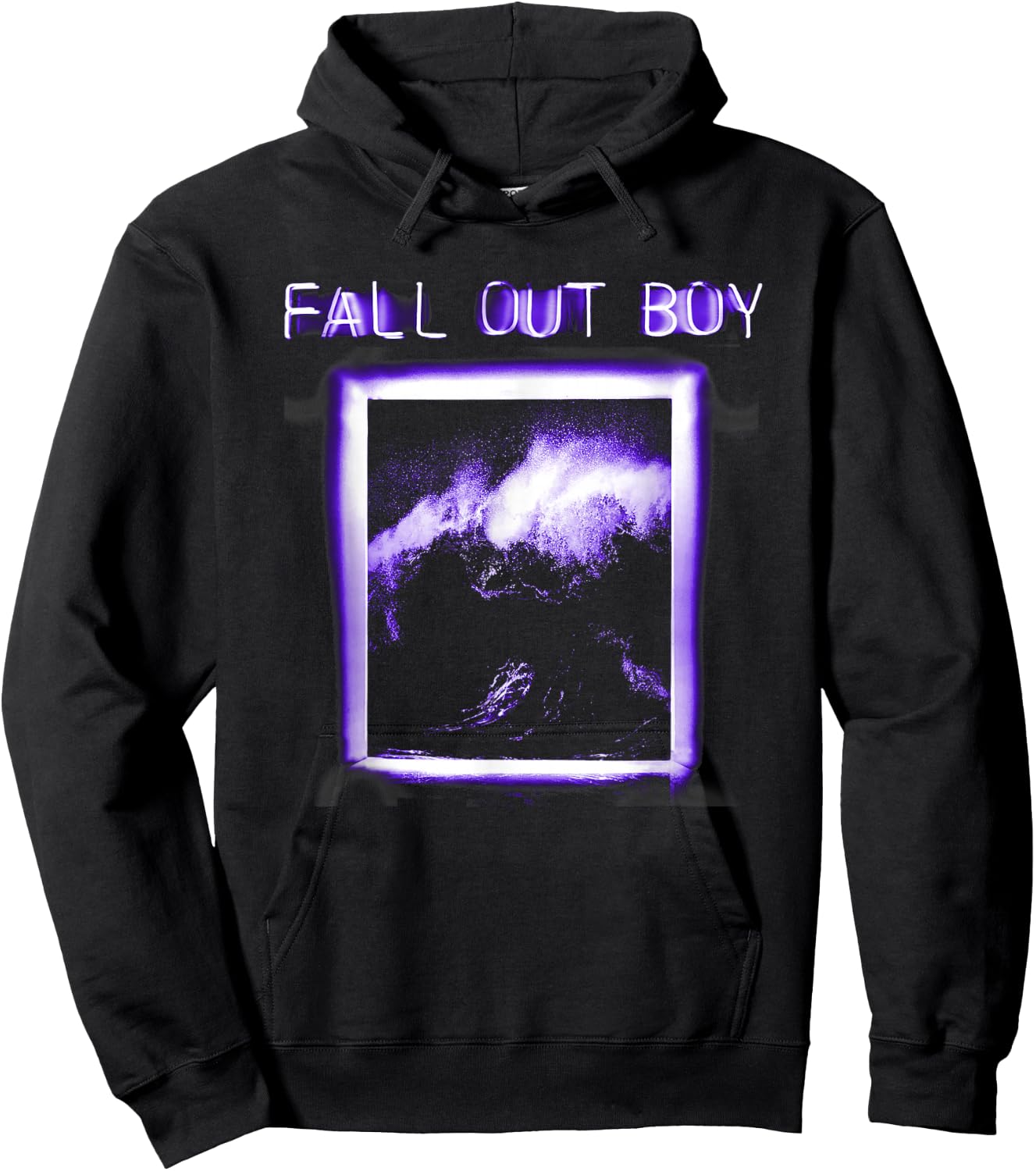 Fall Out Boy - Neon Wave Window Small Hoodie - Hoodie | Black