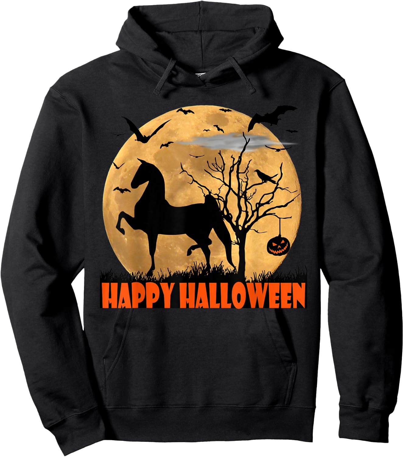 World Champion Saddlebred, Walk Trot Horse, Flying Bats Hoodie - Hoodie | Black