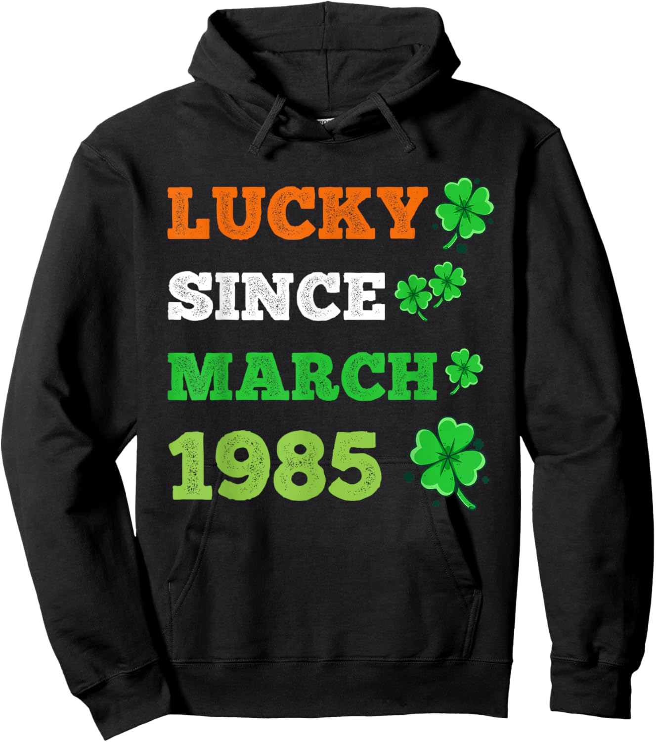 Lucky since March 1985 41 year old Patrick's birthday gifts Hoodie - Hoodie | Black