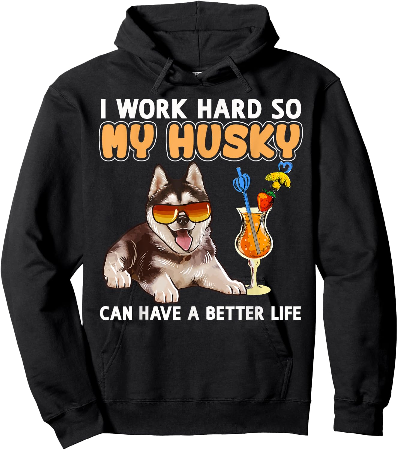 Funny Husky Shirt Husky Lovers Gifts Shirt Hoodie - Hoodie | Black