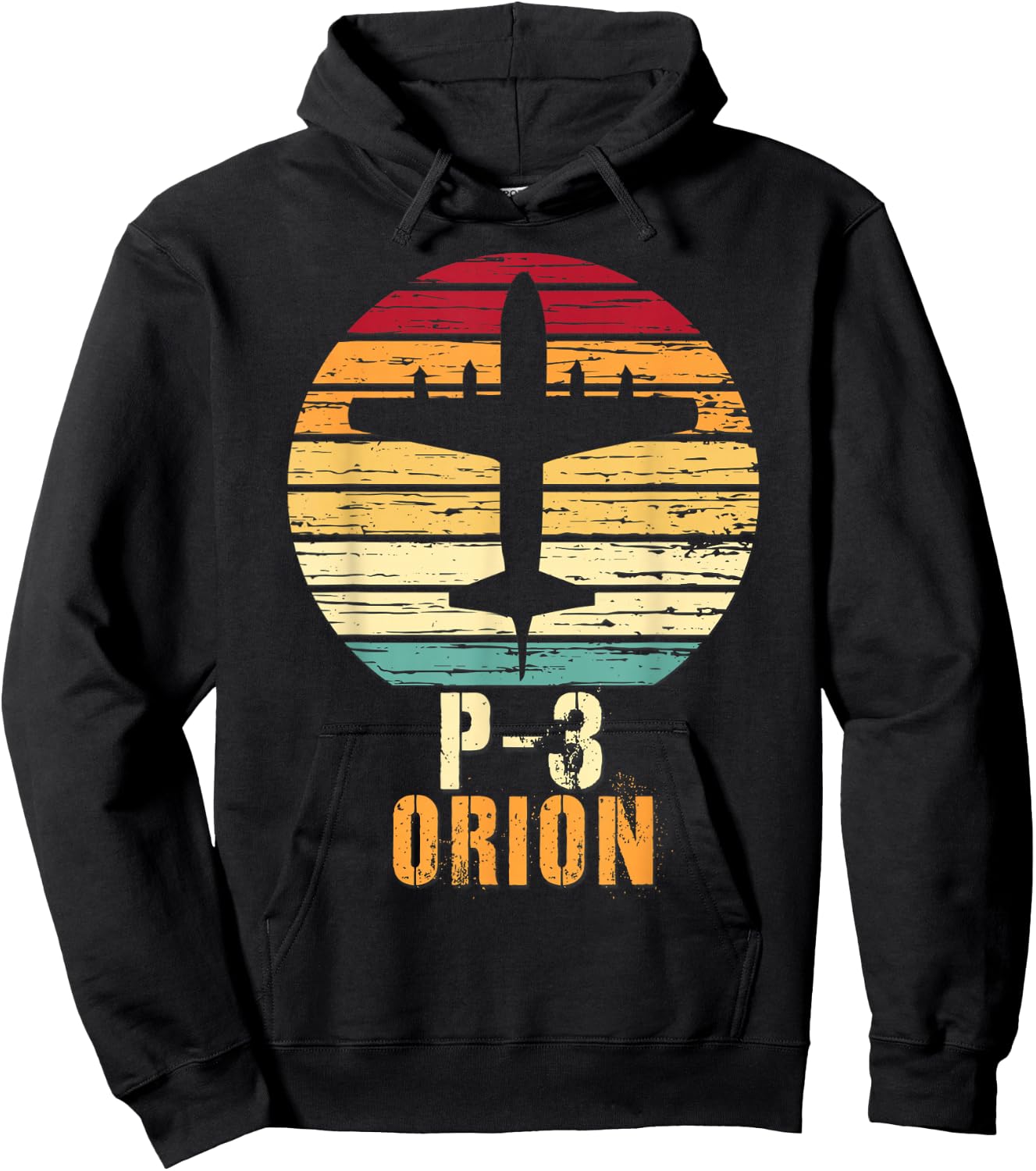 Vintage Lockheed P-3 Orion Aviation Shirt Hoodie - Hoodie | Black