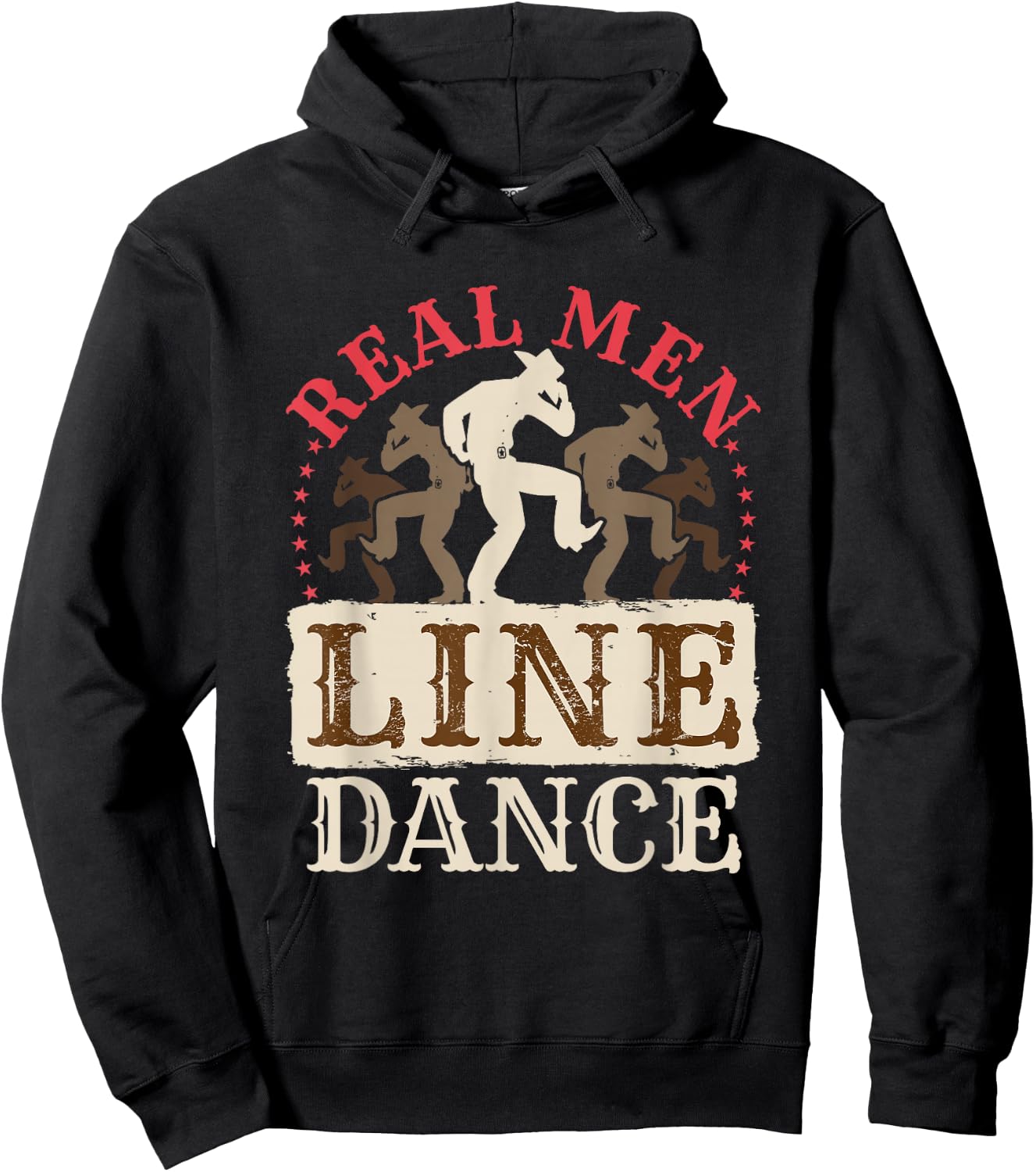 Real Men Line Dance Hoodie - Hoodie | Black