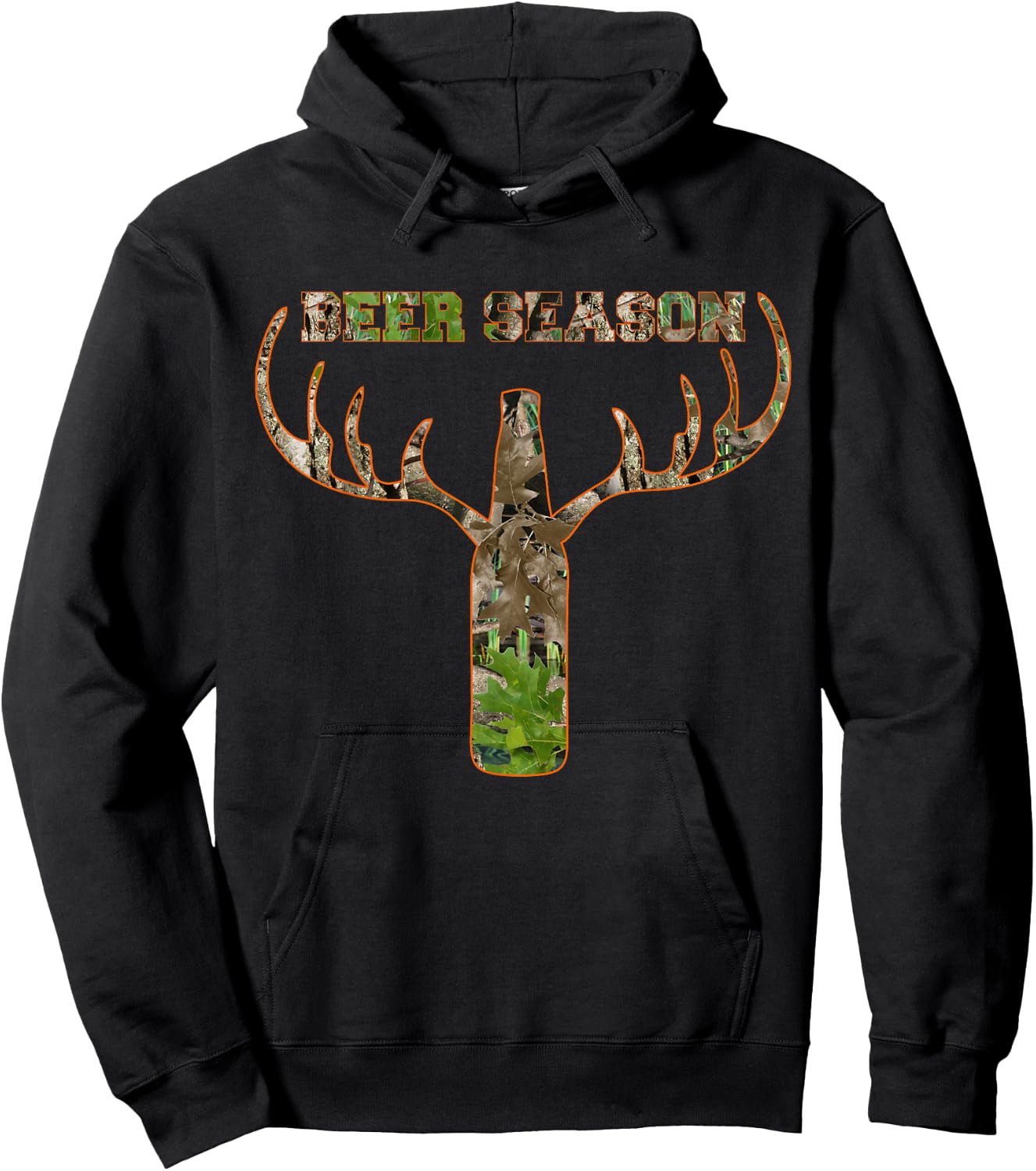 Deer Hunting Beer Season Whitetail Buck Hoodie - Hoodie | Black