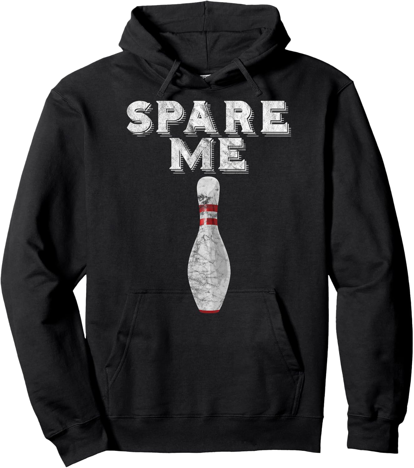 Spare Me T Shirt Funny Bowling Team Vintage Hoodie - Hoodie | Black