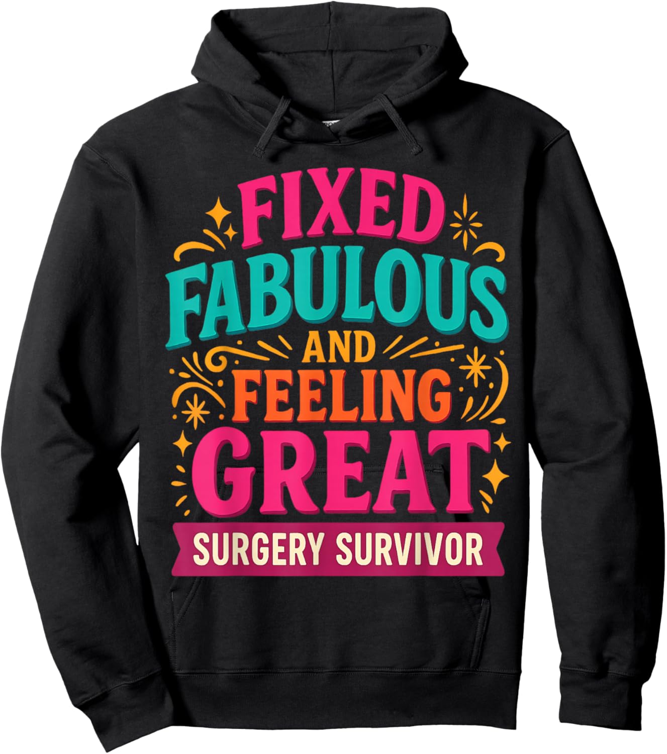 Funny After Surgery Get Well Survivor Gifts Women Teen Girls Hoodie - Hoodie | Black