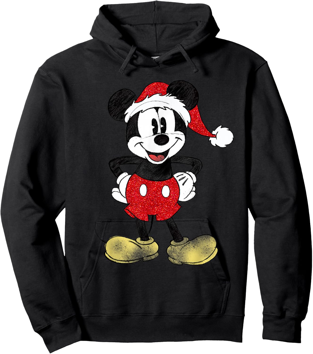 Disney - Santa Mickey Mouse Christmas Hoodie - Hoodie | Black