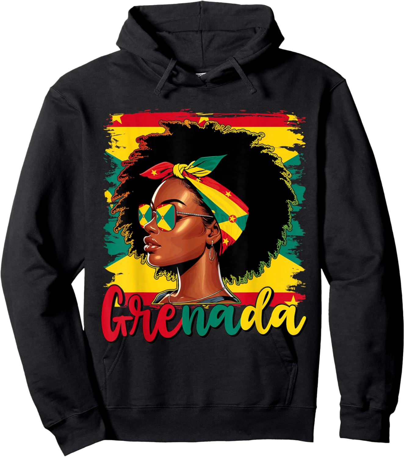 Grenadian Girl Grenada Flag Proud Grenadian Women Hoodie - Hoodie | Black