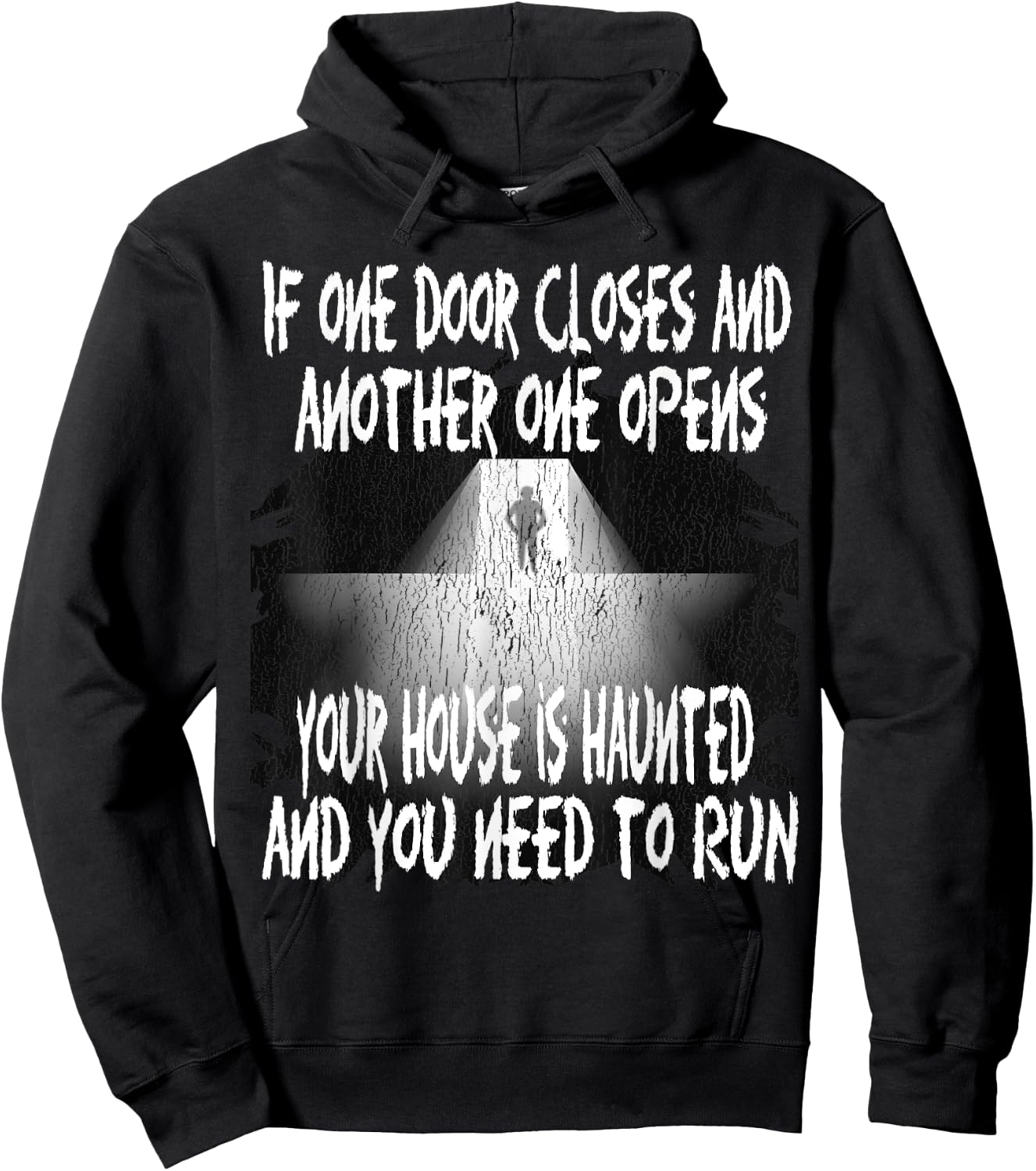 Funny Haunted Ghost House Supernatural Paranormal Halloween Hoodie - Hoodie | Black