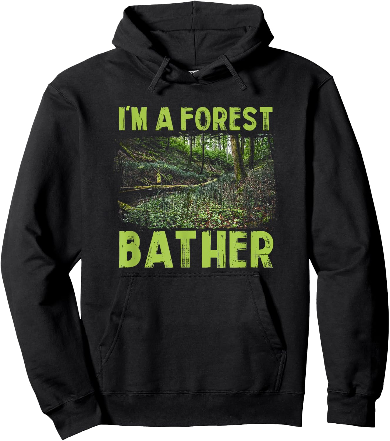Forest Bathing Gift Relaxation Nature Lovers Hoodie - Hoodie | Black