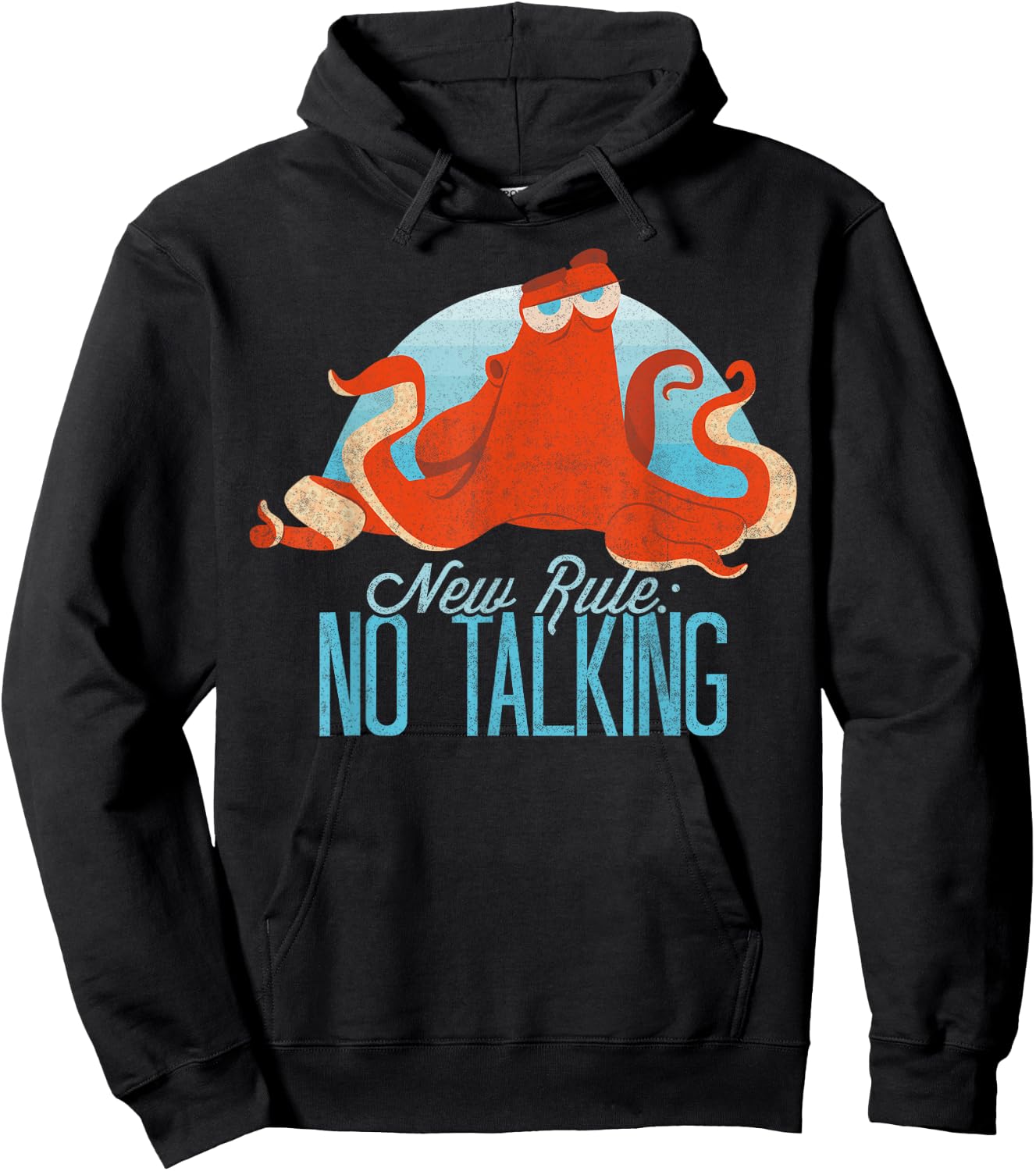 Disney Pixar Finding Dory Hank No Talking Sassy Portrait Hoodie - Hoodie | Black