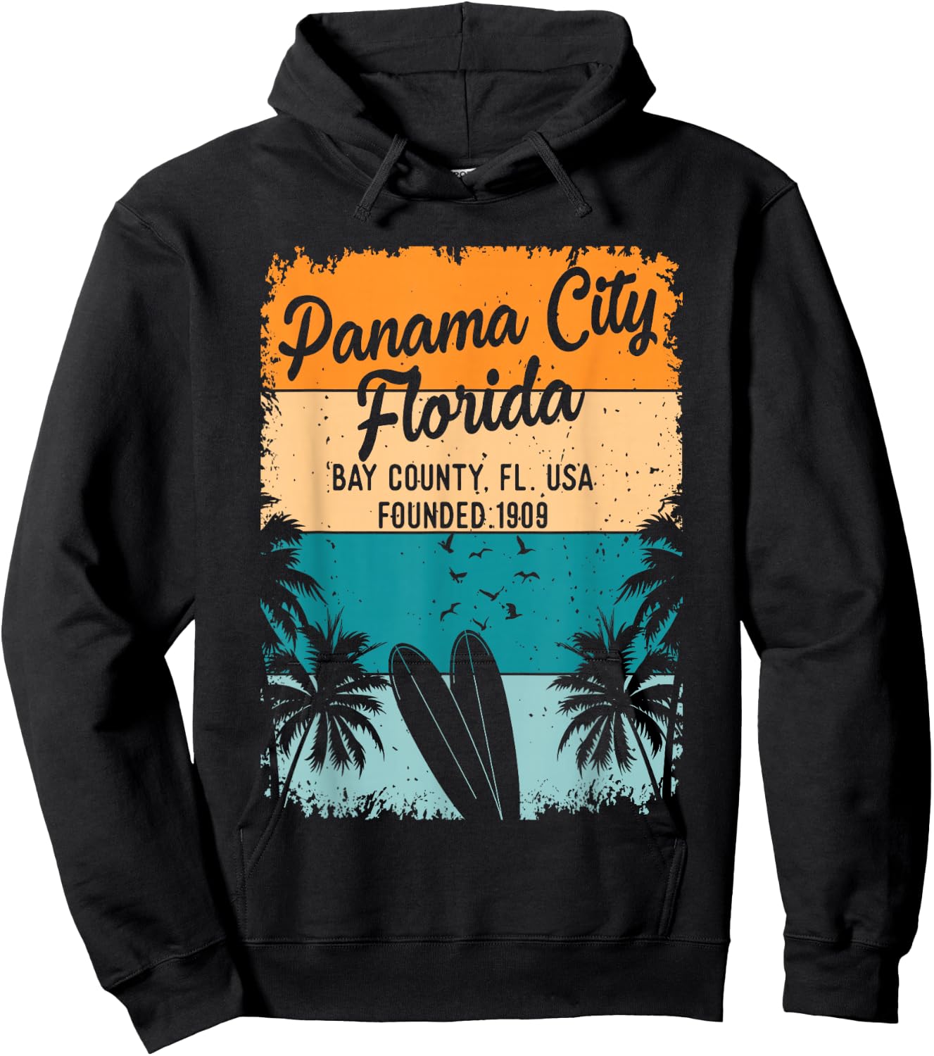 Panama City Beach Florida FL Souvenirs Gifts Men Women Kids Hoodie - Hoodie | Black