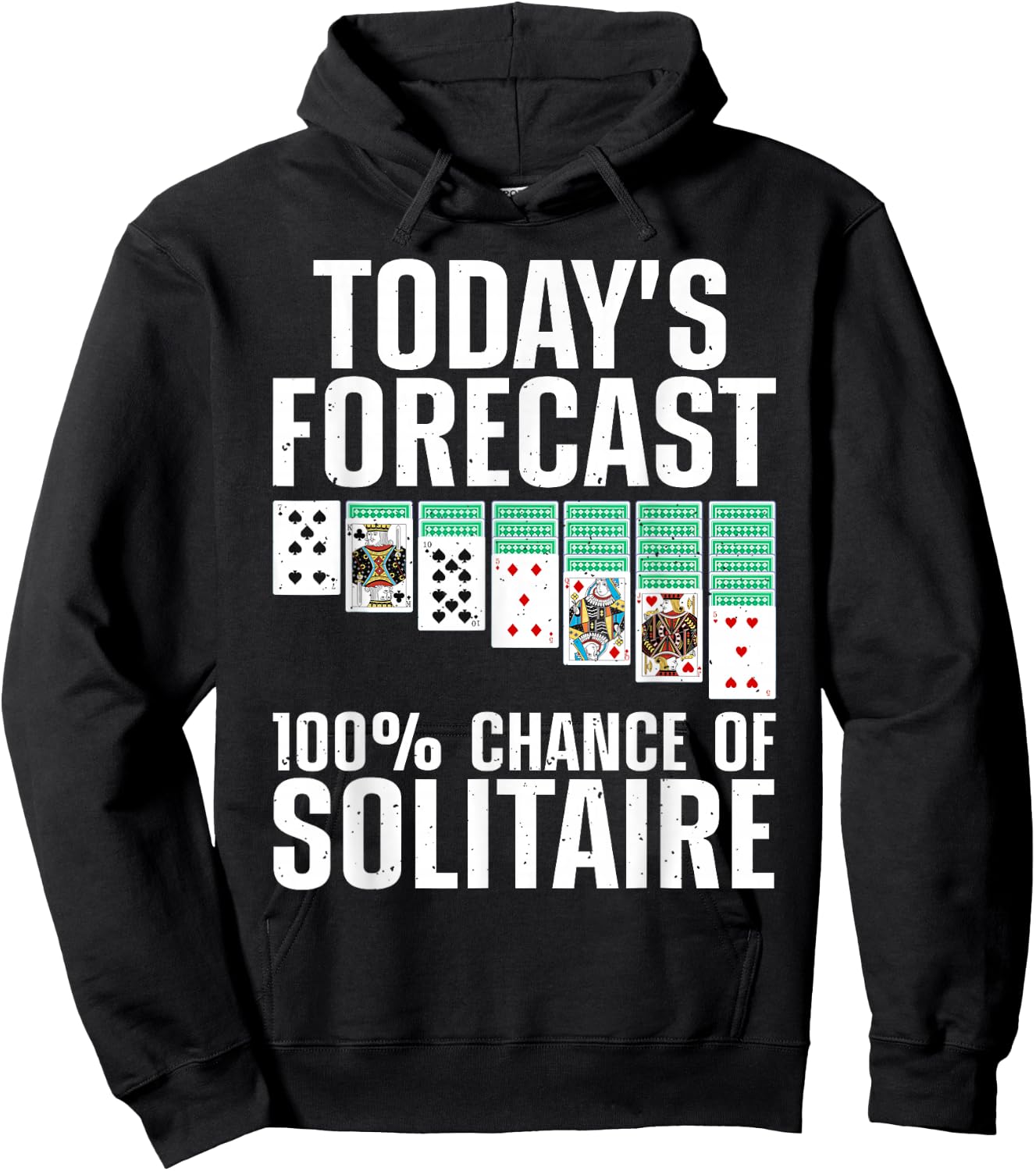 Solitaire Design Women Solitaire Player Solitaire Hoodie - Hoodie | Black