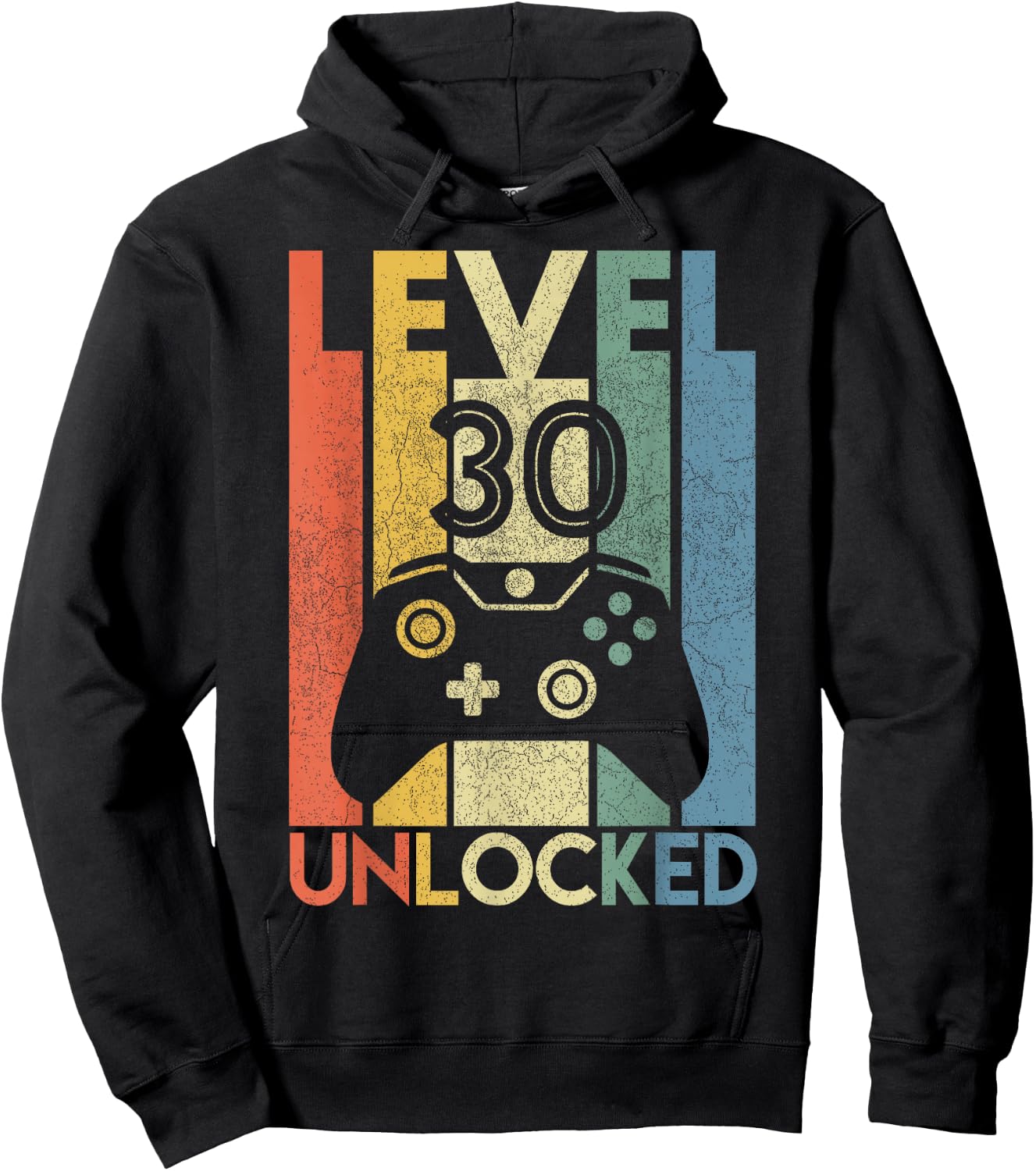 Level 30 Unlocked Funny Video Gamer 30th Birthday Gift Hoodie - Hoodie | Black