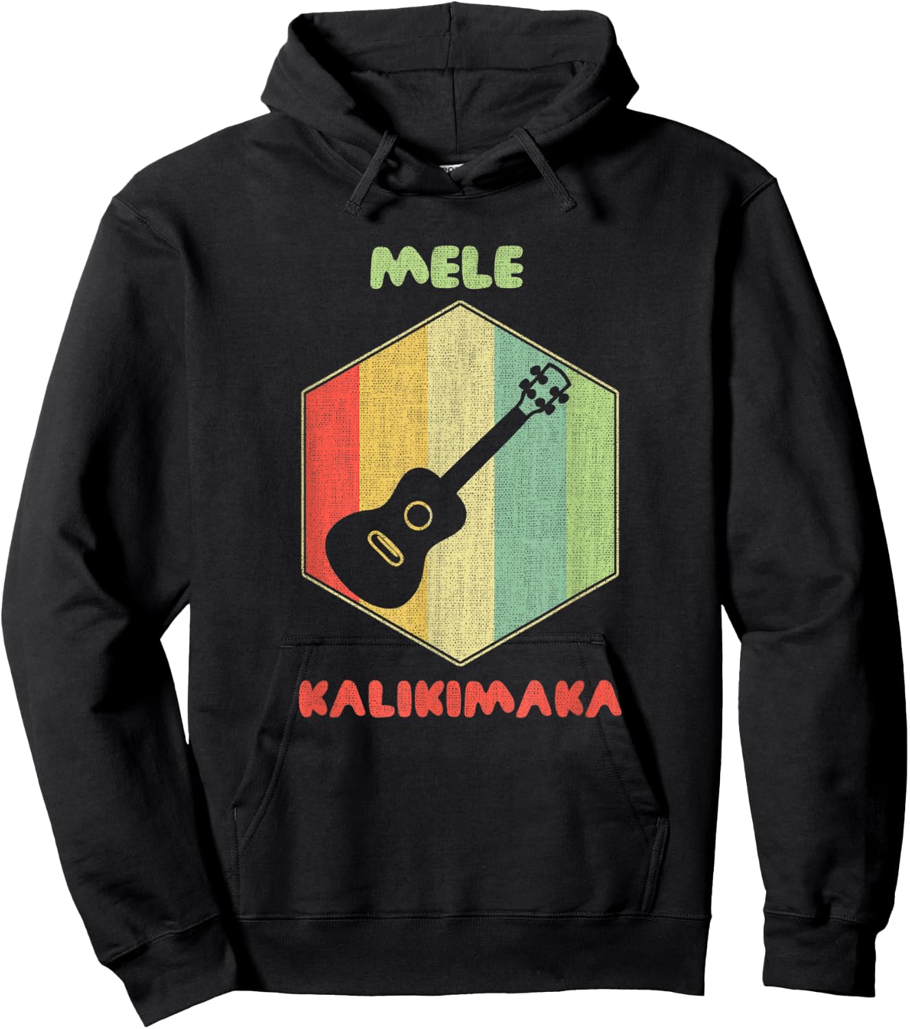 Hawaii Christmas Mele Kalikimaka Hawaiian Vintage Hoodie - Hoodie | Black