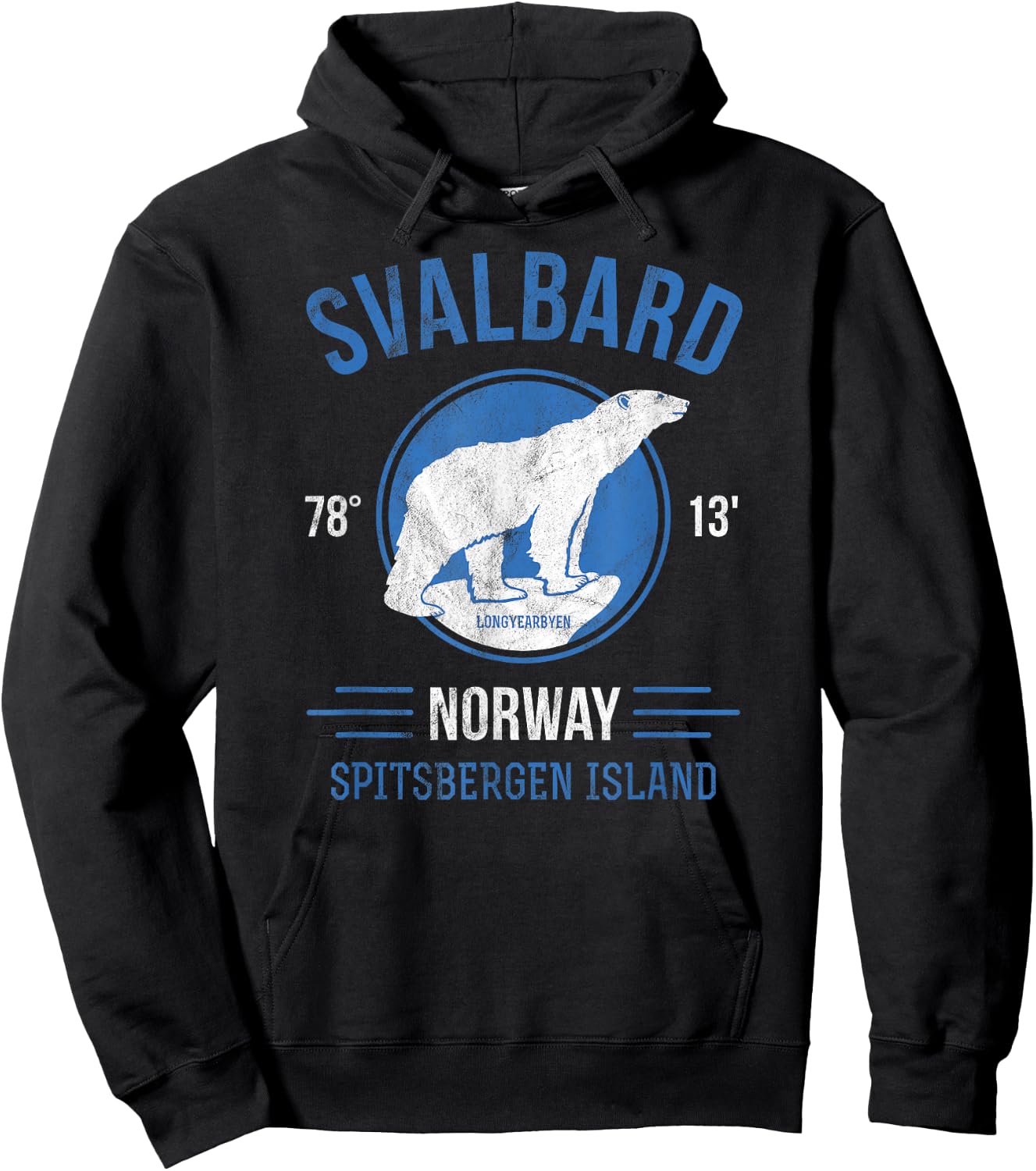 Svalbard Norway Arctic Circle Polar Bear Spitsbergen Hoodie - Hoodie | Black