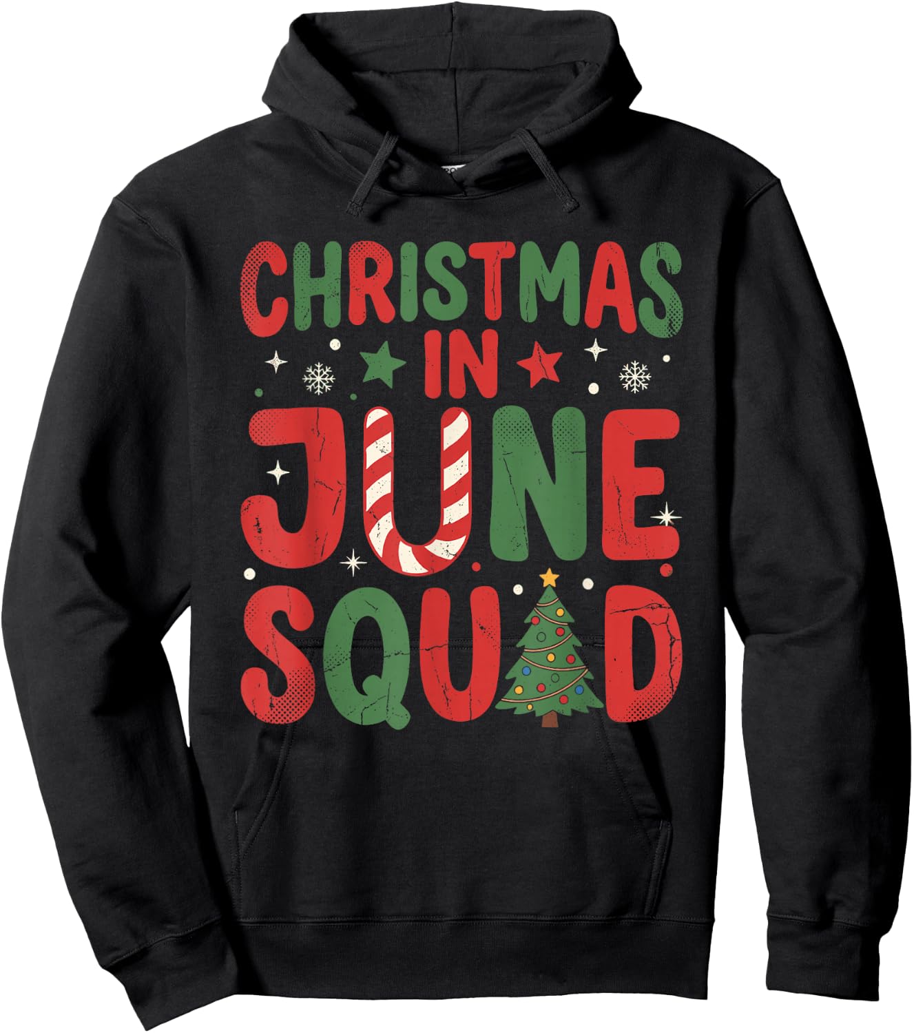 Christmas in June Squad Summer Men Women Boys and Girls Hoodie - Hoodie | Black