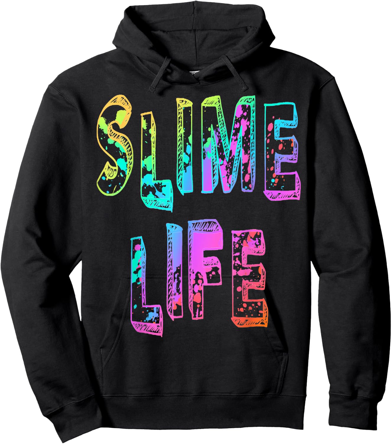 Slime Life T Shirt Trendy Funny for Boys Girls Novelty Gift Hoodie - Hoodie | Black