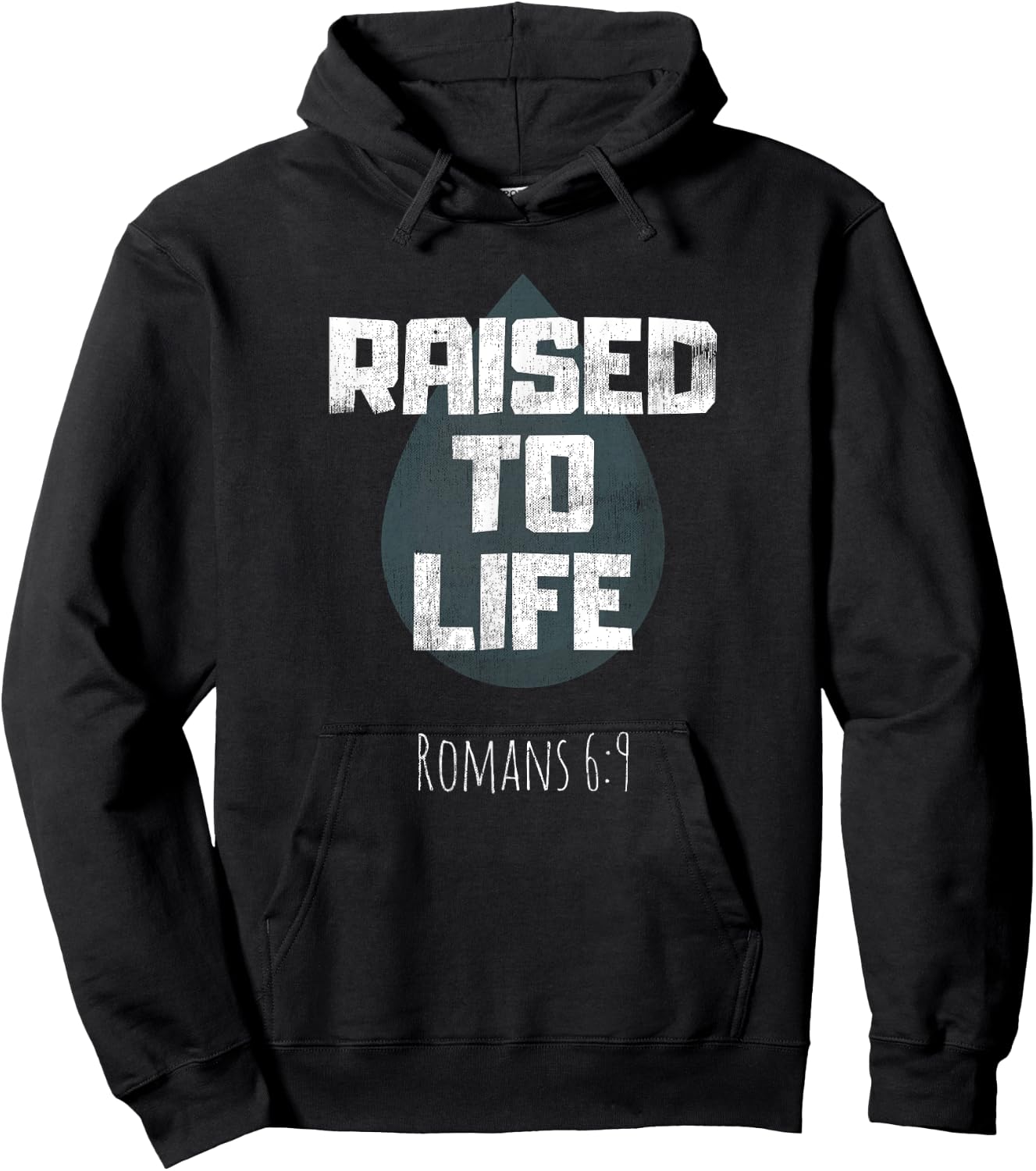 Baptism Adult Christian Bible Verse Raised to Life Hoodie - Hoodie | Black