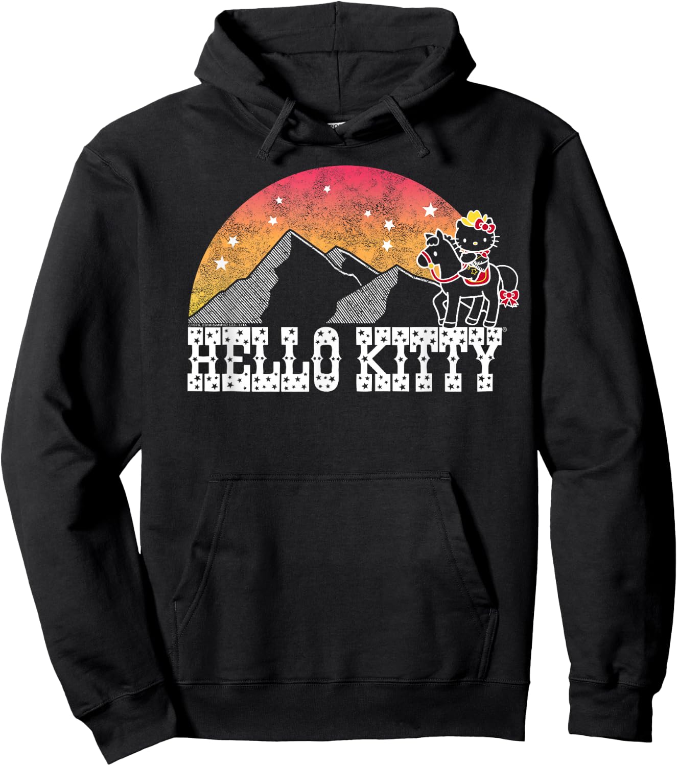 Hello Kitty Wild West Shirt Hoodie - Hoodie | Black