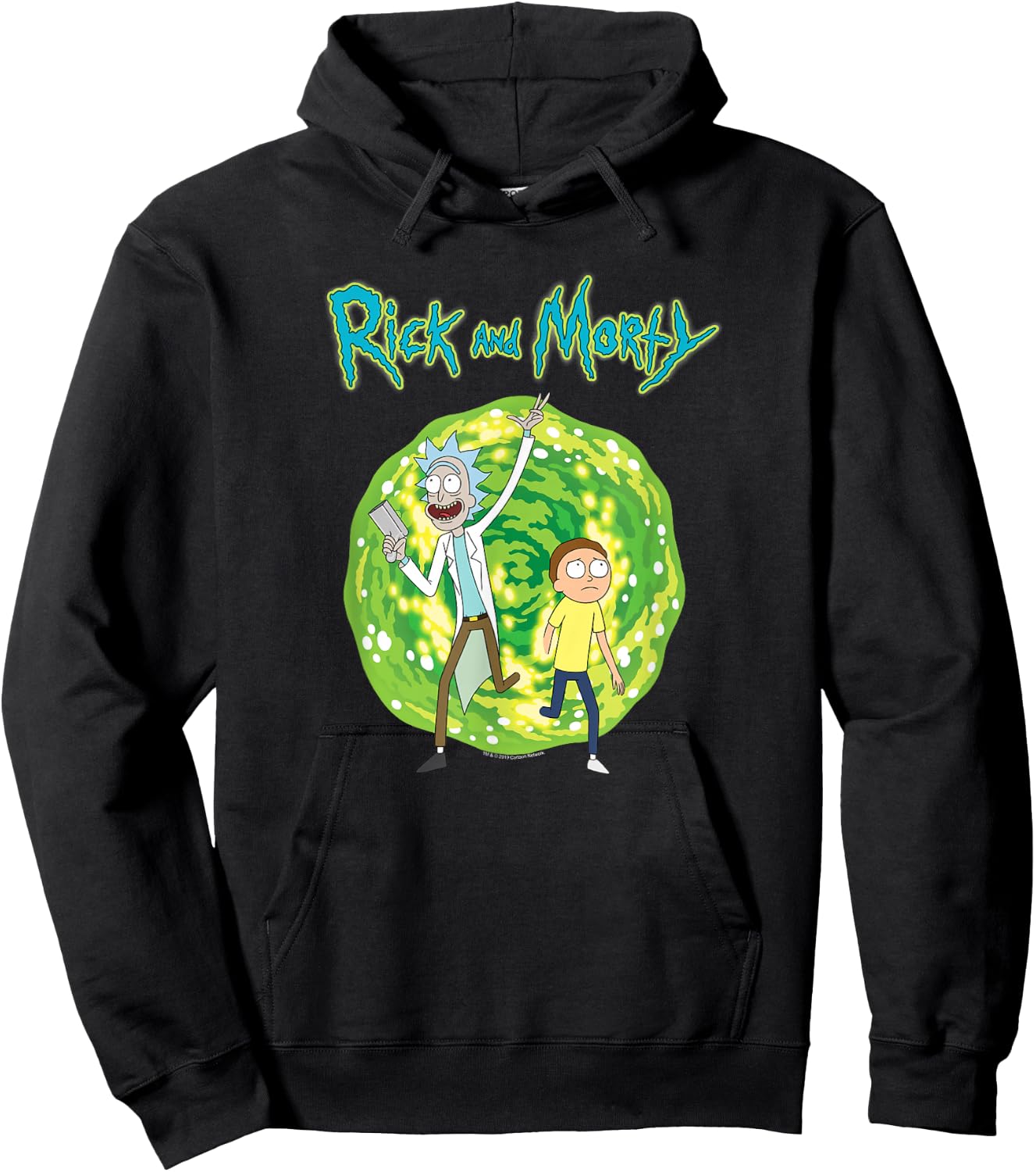 Rick and Morty Dimension Portal,Short Sleeve Hoodie - Hoodie | Black