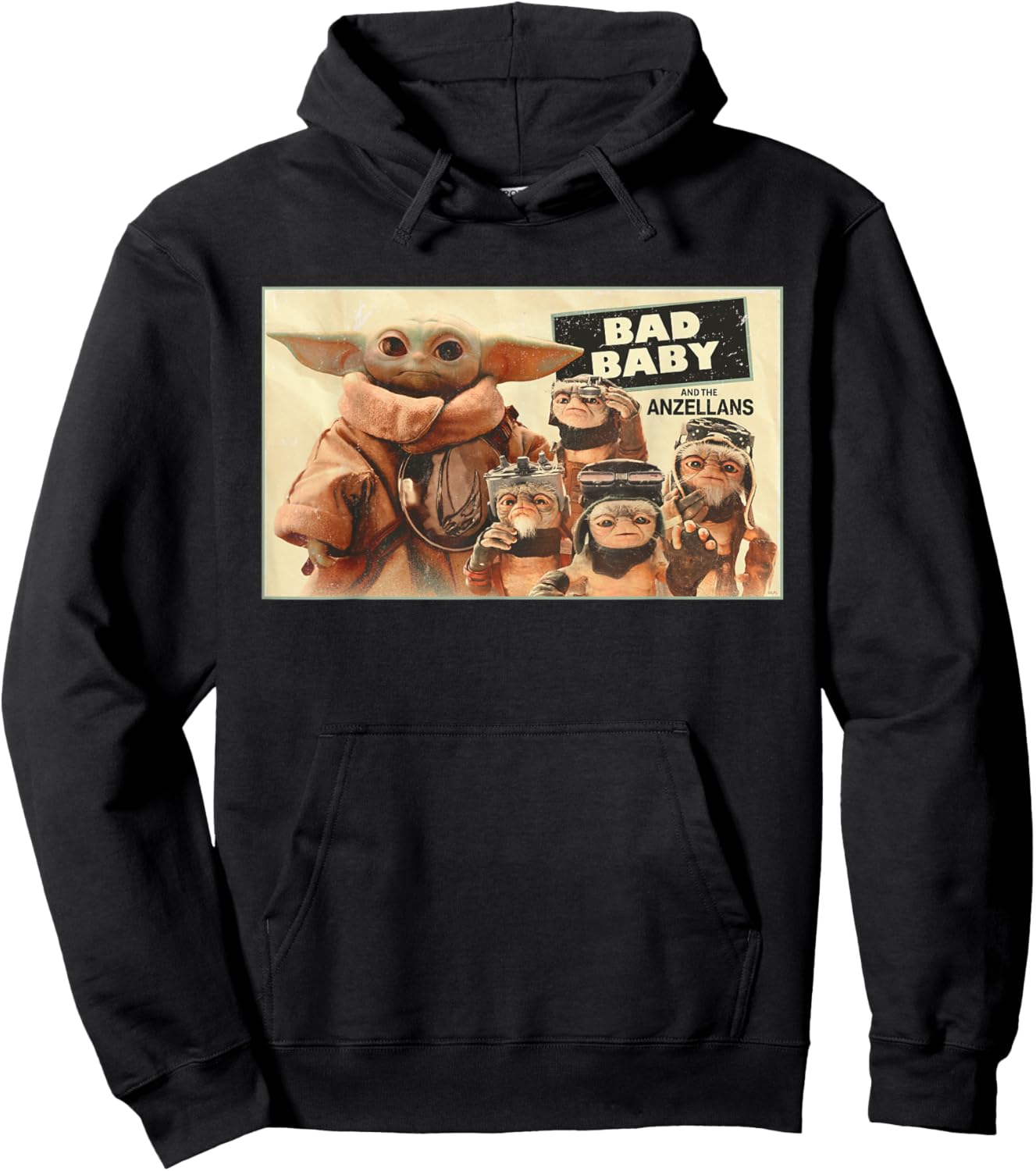 Star Wars The Mandalorian and Grogu Bad Baby & The Anzellans Hoodie - Hoodie | Black