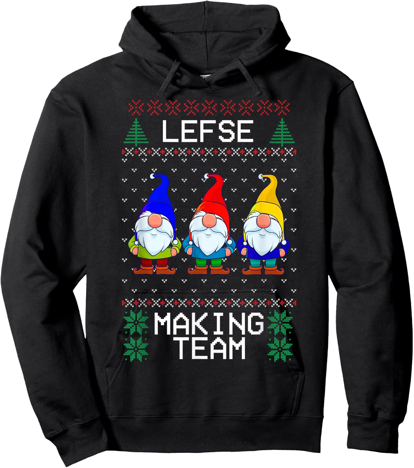 Lefse Making Team, Nordic Christmas Tomte Gnome Xmas Women Hoodie - Hoodie | Black
