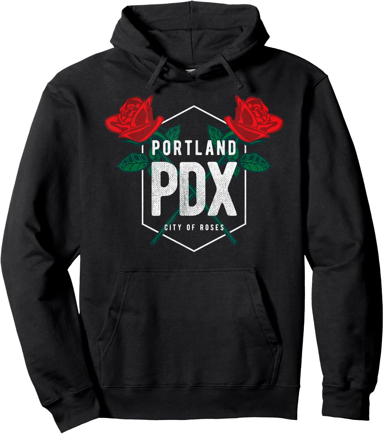 Portland Oregon Badge PDX Portland Squad Pacific Wonderland Hoodie - Hoodie | Black