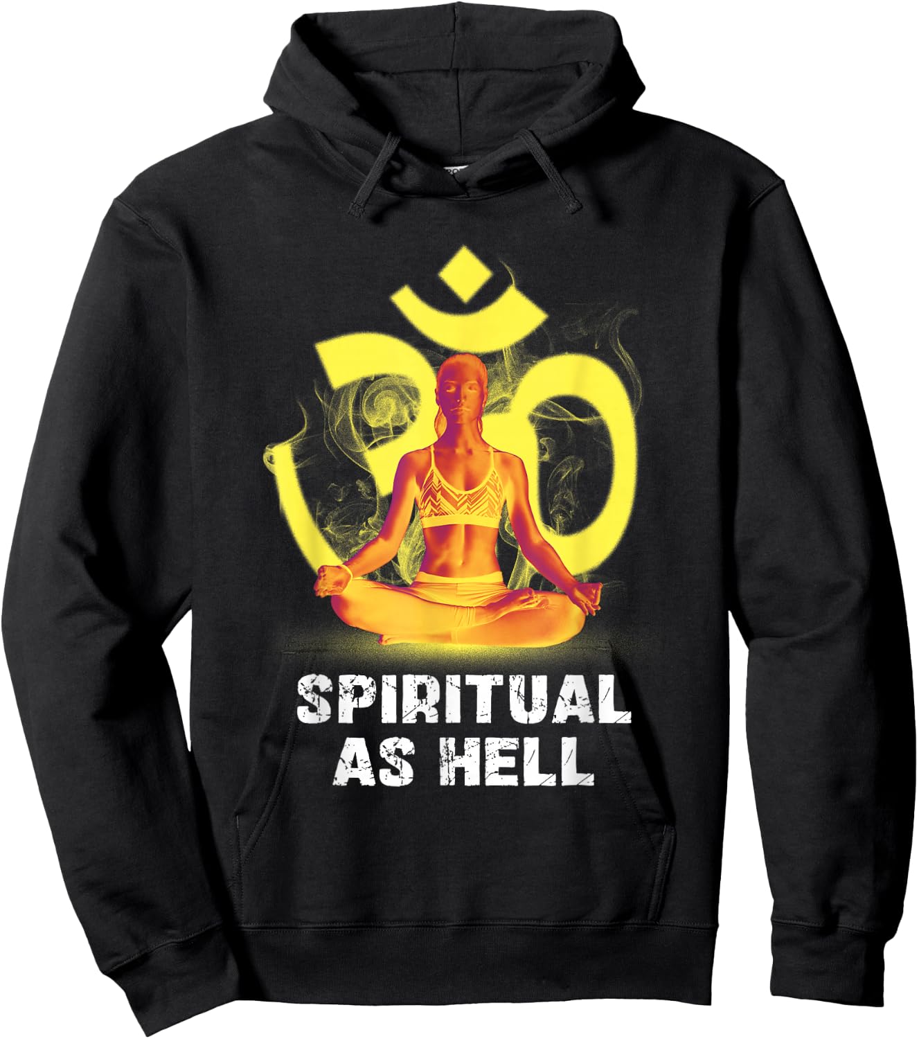 Spiritual As Hell Enlightenment Yoga Meditation Hoodie - Hoodie | Black