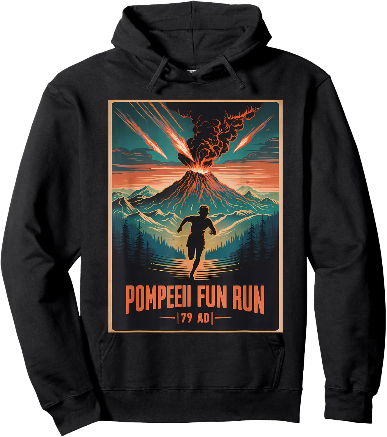 Pompeii Run Volcanologist Geography Volcanology Hoodie - Hoodie | Black