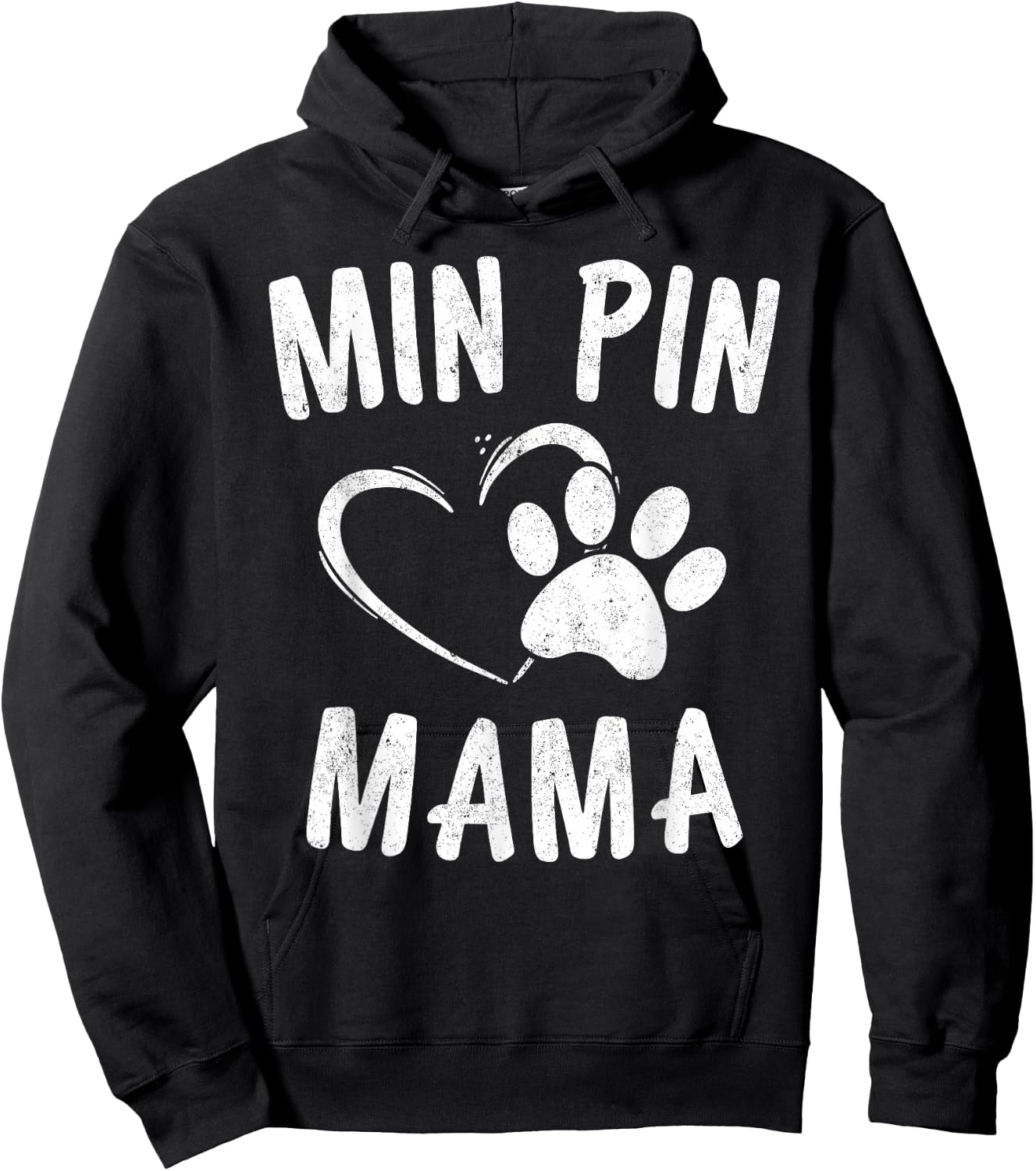 Min Pin Mama Gift Dog Lover Apparel Miniature Pinscher Mom Hoodie - Hoodie | Black