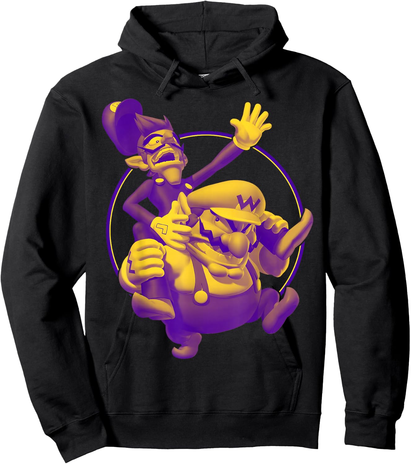 Nintendo Super Mario Waluigi & Wario Duo Graphic Hoodie - Hoodie | Black