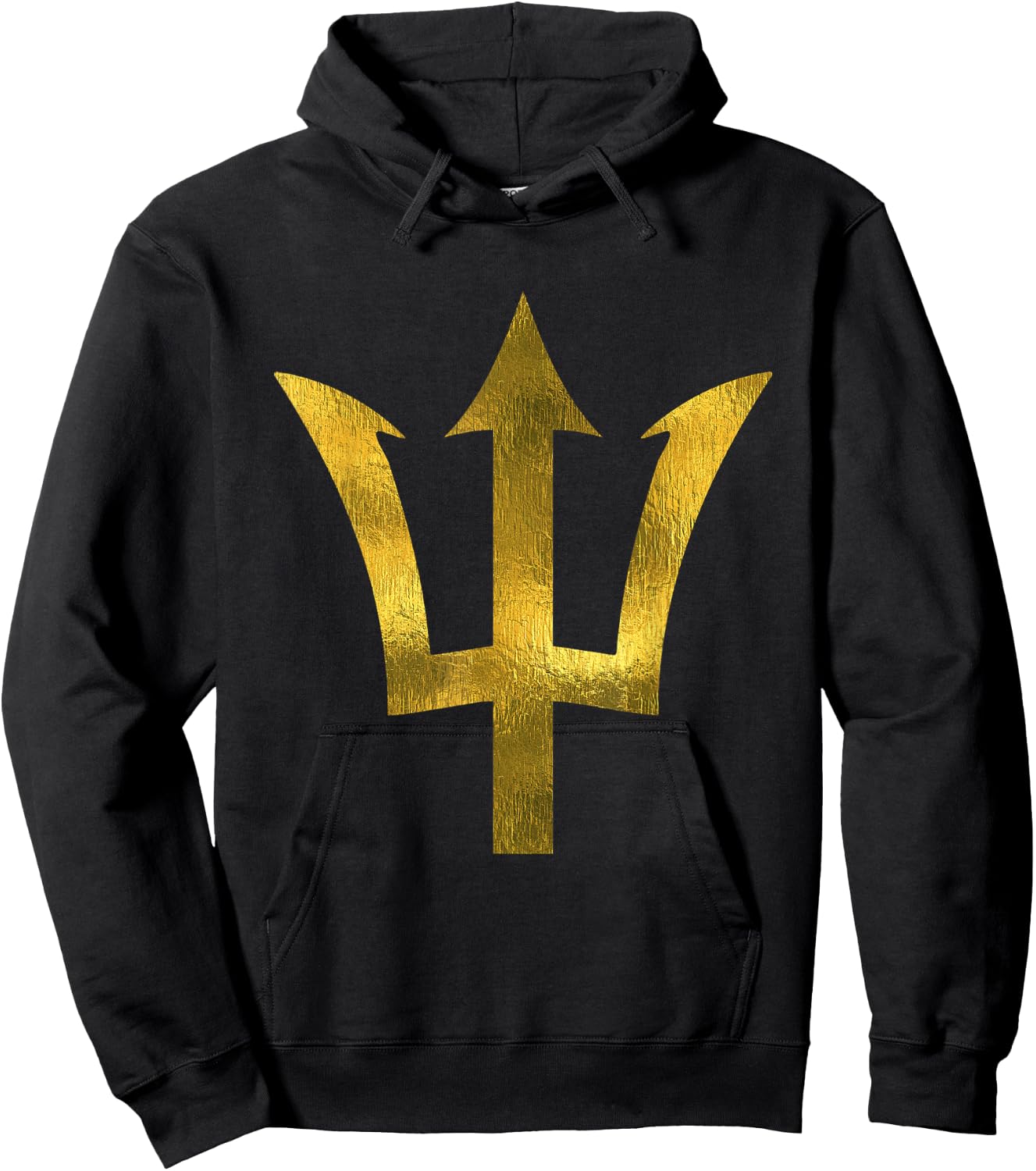 Bajan t shirt Barbados est 1966 gold trident Hoodie - Hoodie | Black