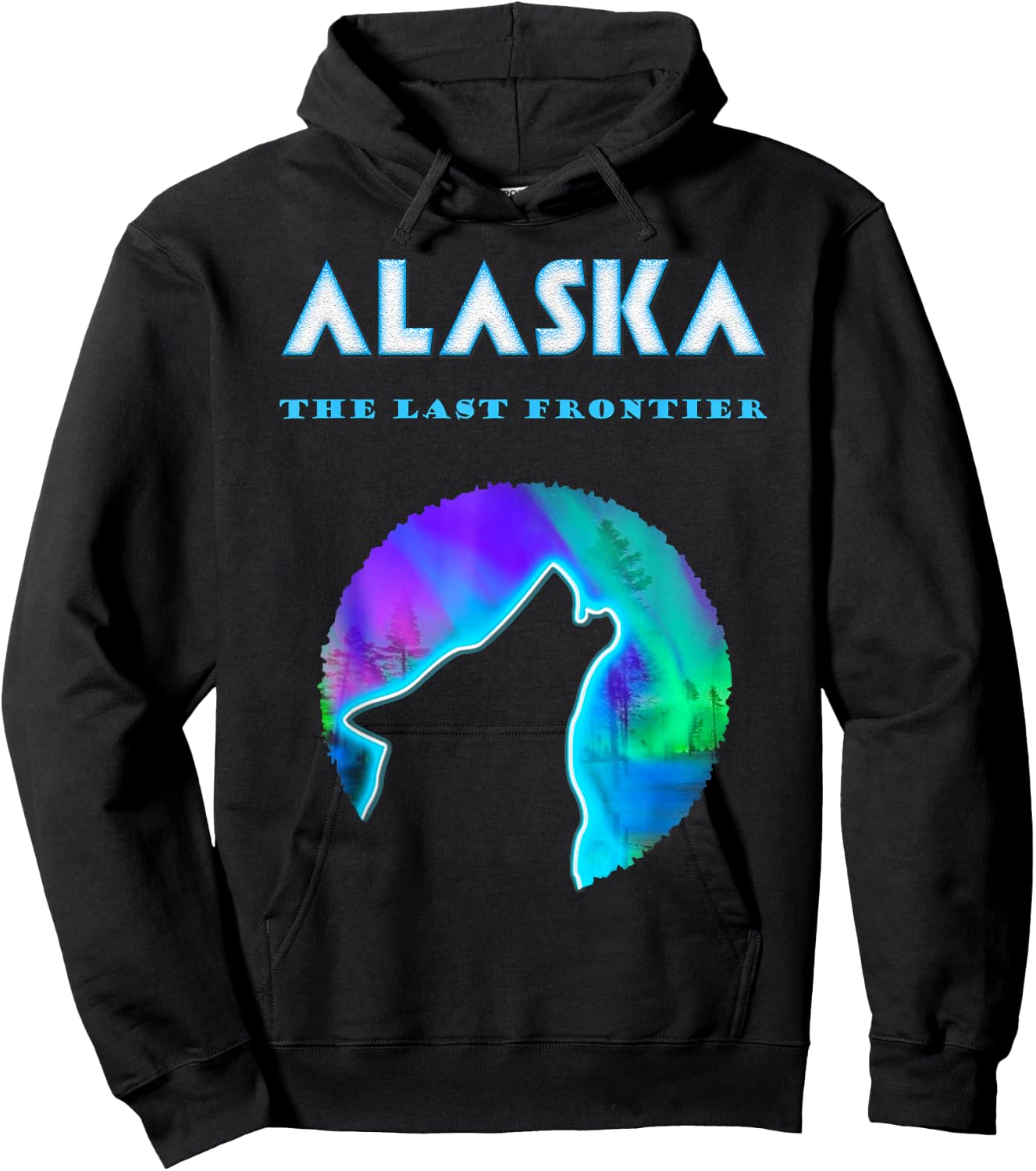 Alaska Crawling Wild Wolf Hoodie - Hoodie | Black