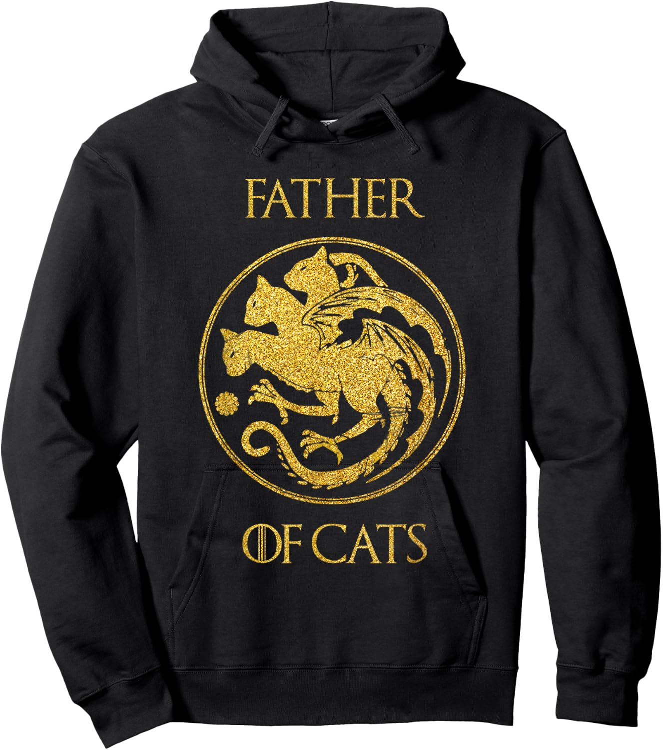 Father of Cats Shirt Cat Dad Cat Daddy Hoodie - Hoodie | Black