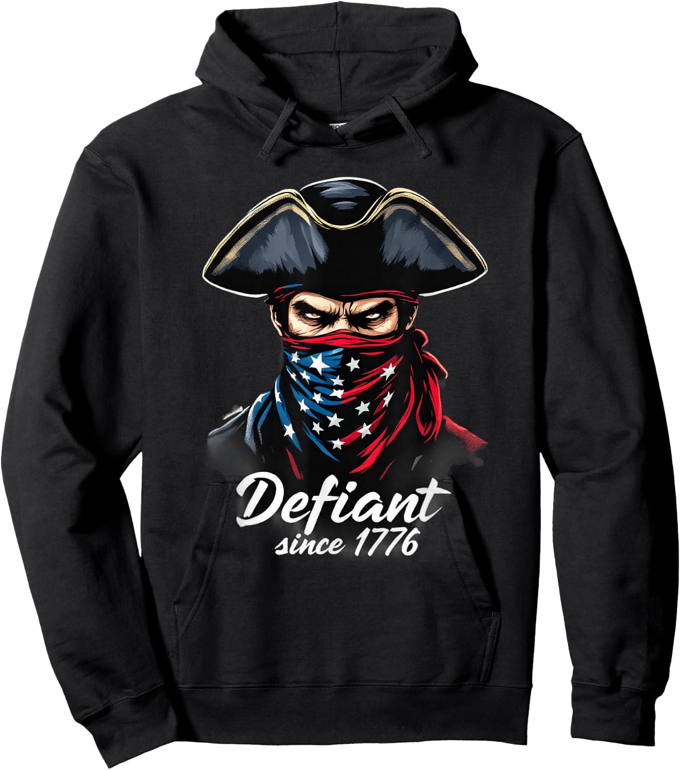Defiant Since 1776 Retro Patriotic Independence Hoodie - Hoodie | Black