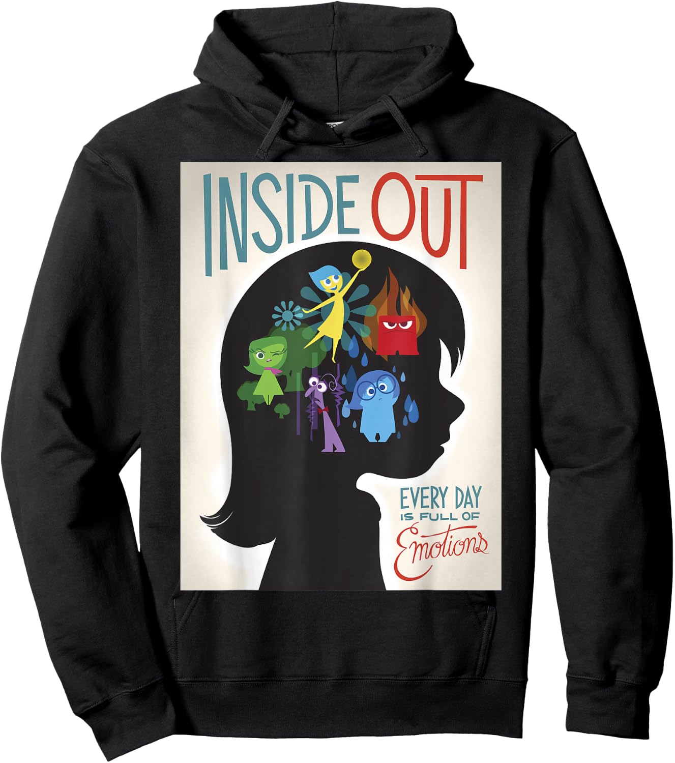 Disney Pixar Inside Out Silhouette Movie Poster Hoodie - Hoodie | Black